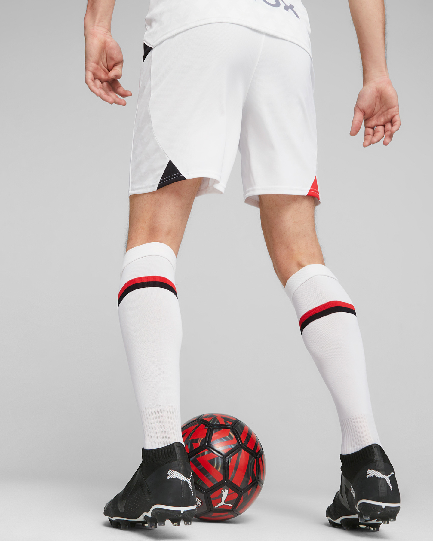 Pantaloncini calcio ufficiali PUMA MILAN AWAY 23-24 M - Bianco - 3 | Cisalfa Sport