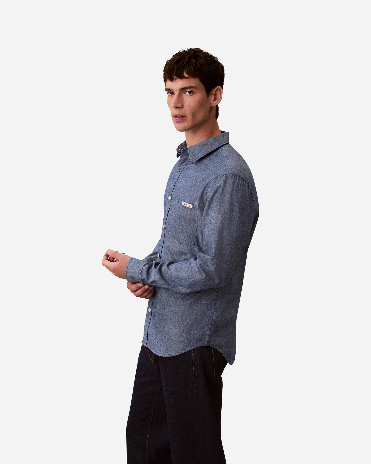 Camicia CALVIN KLEIN JEANS CHAMBRAY M - Azzurro - 2 | Cisalfa Sport