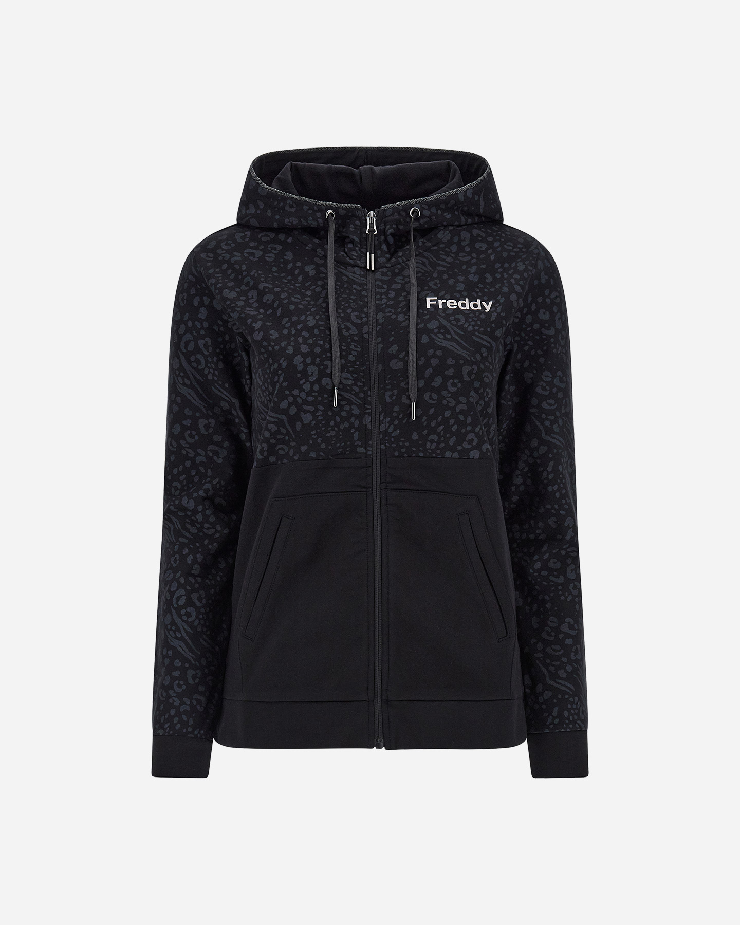 Felpa FREDDY BICOLOR AOP FZ W - Nero - 0 | Cisalfa Sport