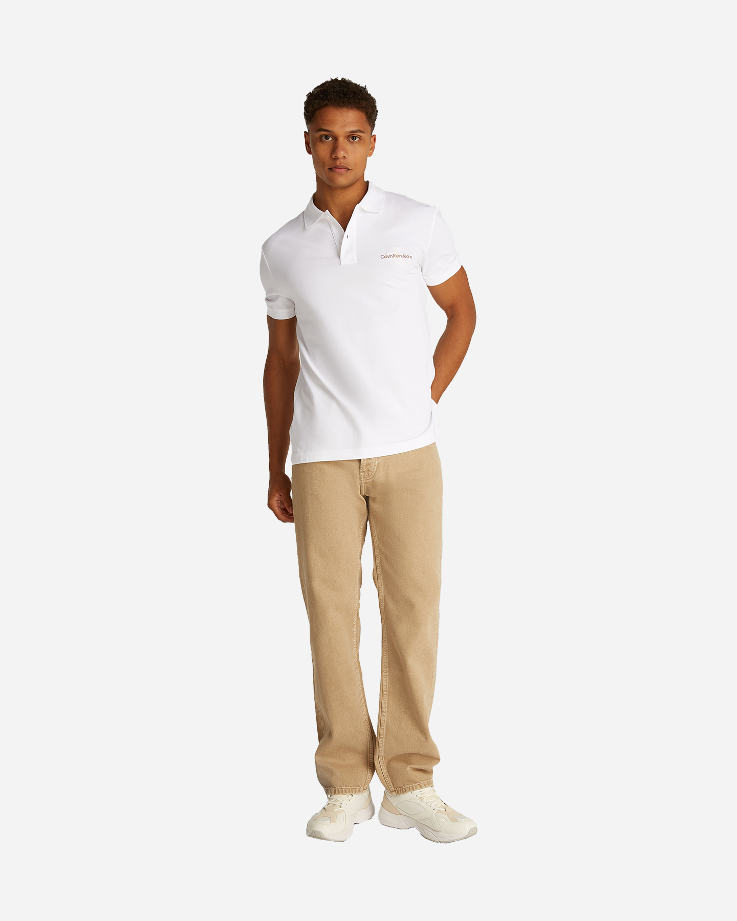 Polo CALVIN KLEIN JEANS MONOLOGO M - Bianco - 1 | Cisalfa Sport