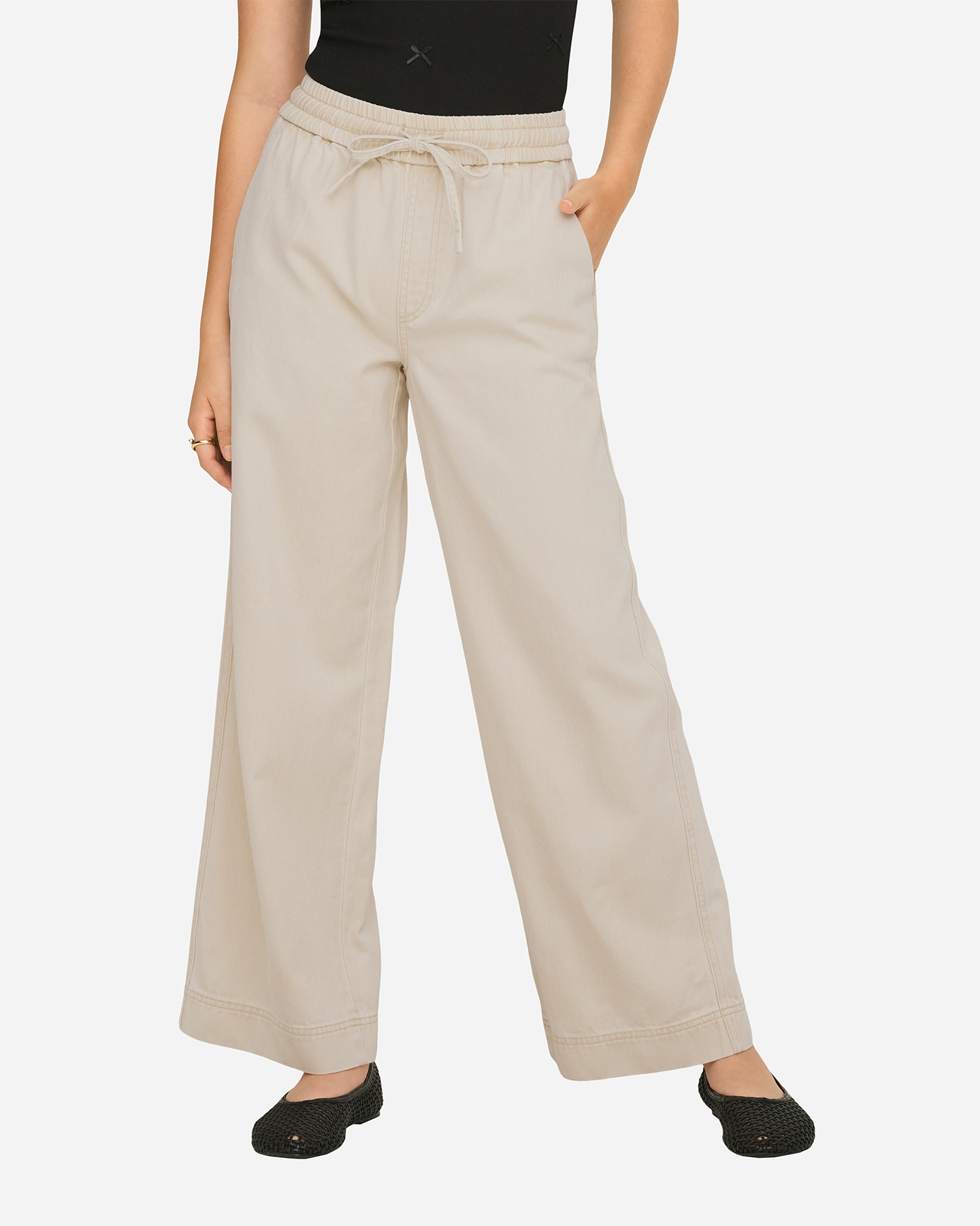 Pantalone ONLY MAISA WIDE L32 W - Beige - 2 | Cisalfa Sport