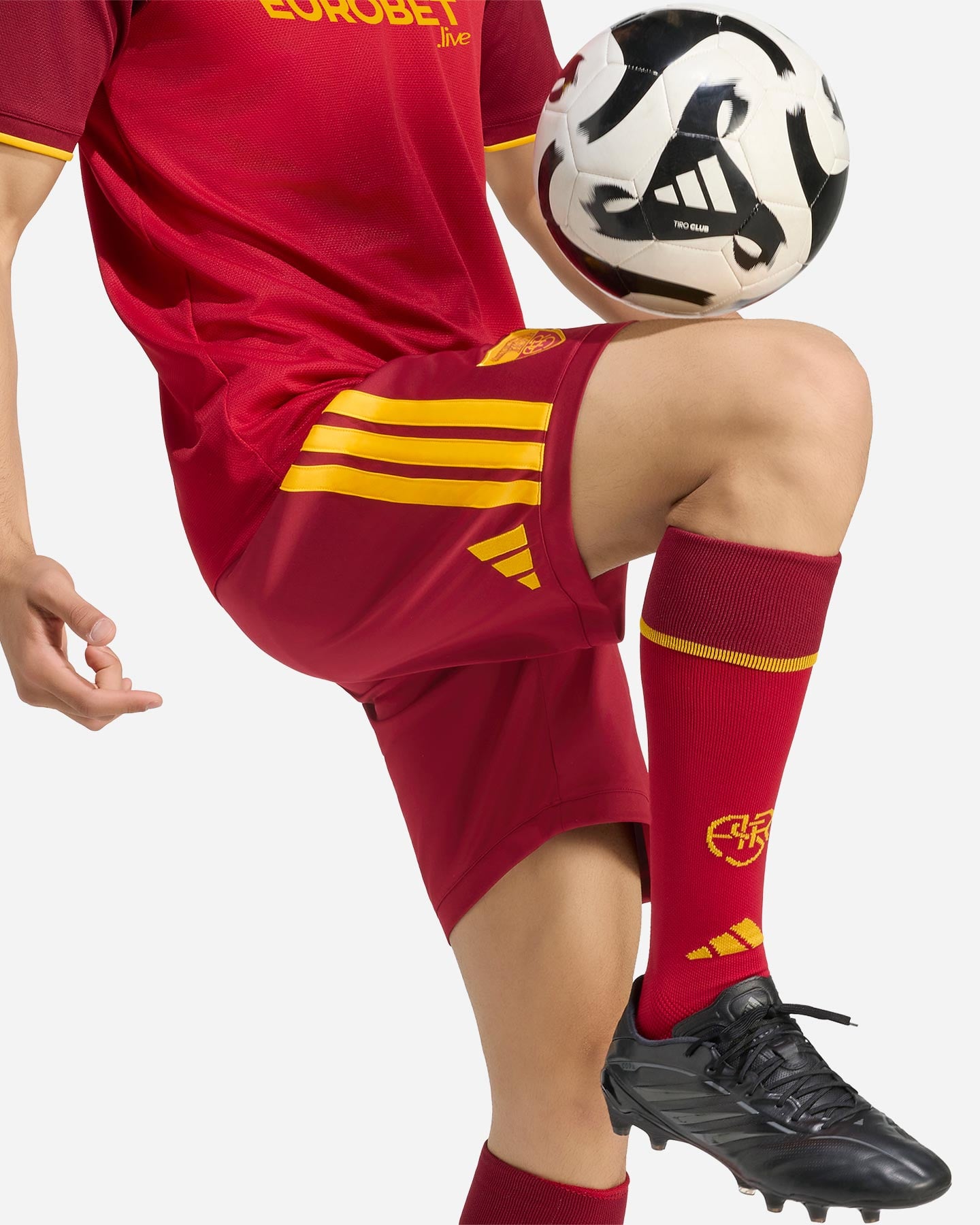 Pantaloncini calcio ufficiali ADIDAS AS ROMA HOME 26-27 M - Rosso - 5 | Cisalfa Sport