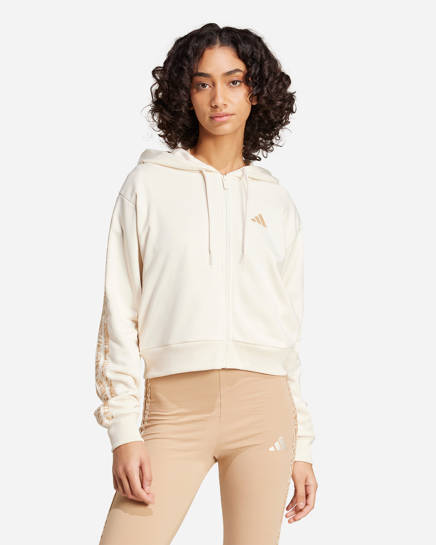 Felpa ADIDAS 3STRIPES W - Beige - 2 | Cisalfa Sport