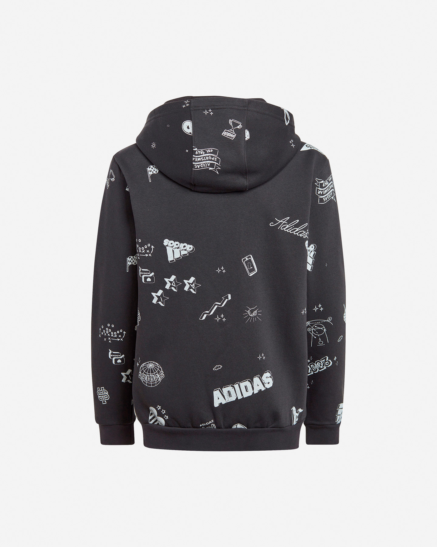 Felpa ADIDAS ALL OVER JR - Nero - 1 | Cisalfa Sport
