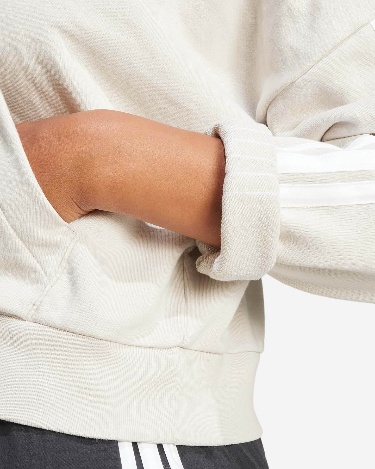 Felpa ADIDAS 3STRIPES ESSENTIAL W - Grigio - 5 | Cisalfa Sport