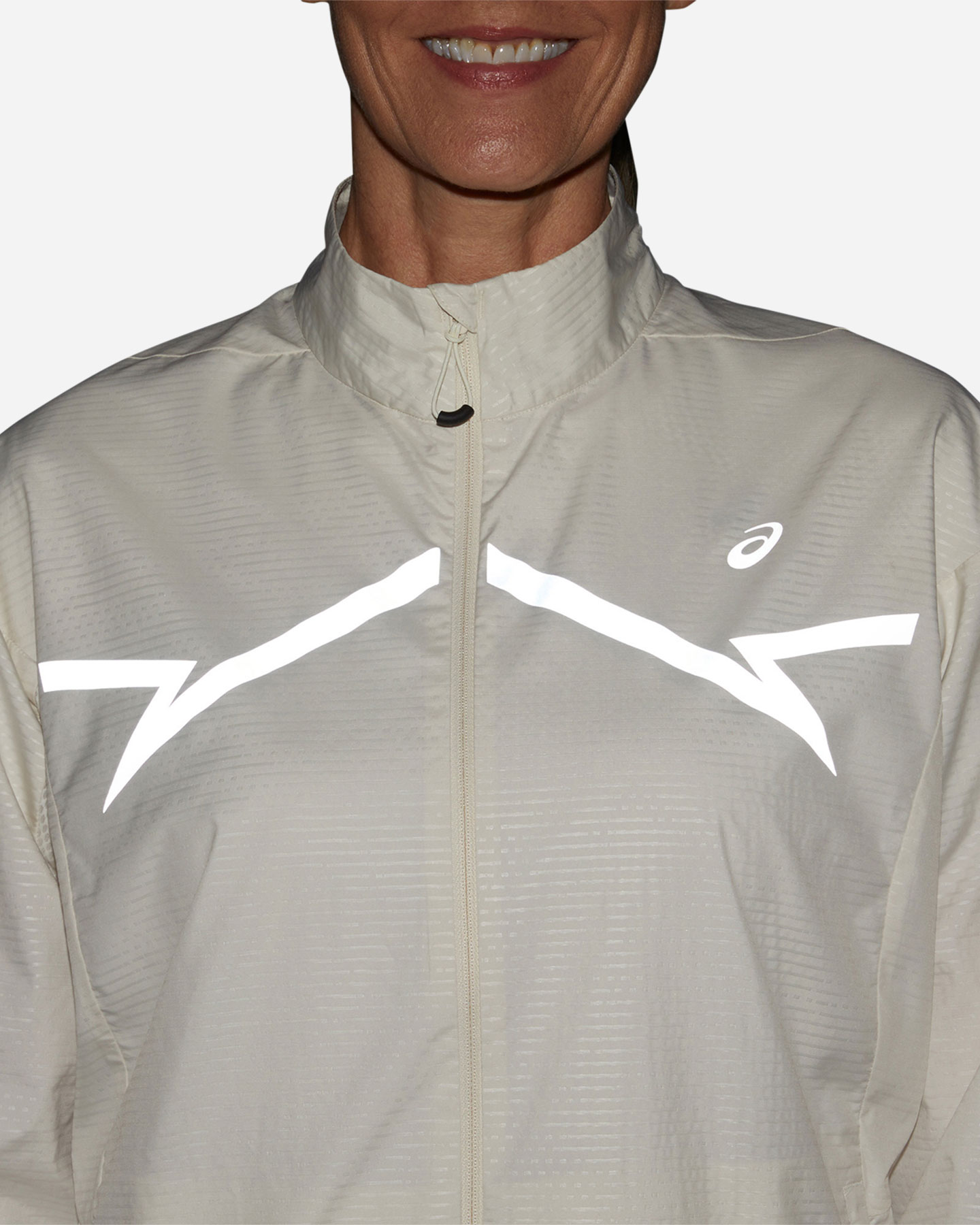 Giacca running ASICS LITE-SHOW W - Bianco - 5 | Cisalfa Sport