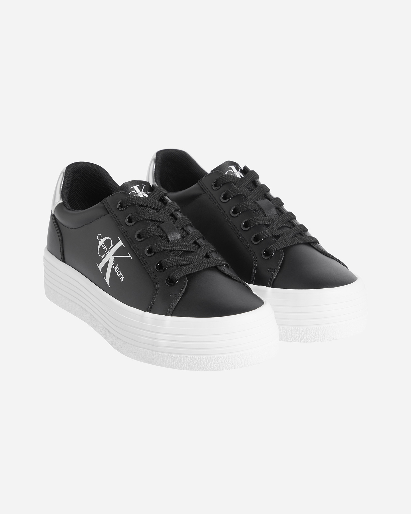 Scarpe sneakers CALVIN KLEIN JEANS SHIVARY PLAT LEATHER W - Nero - 1 | Cisalfa Sport