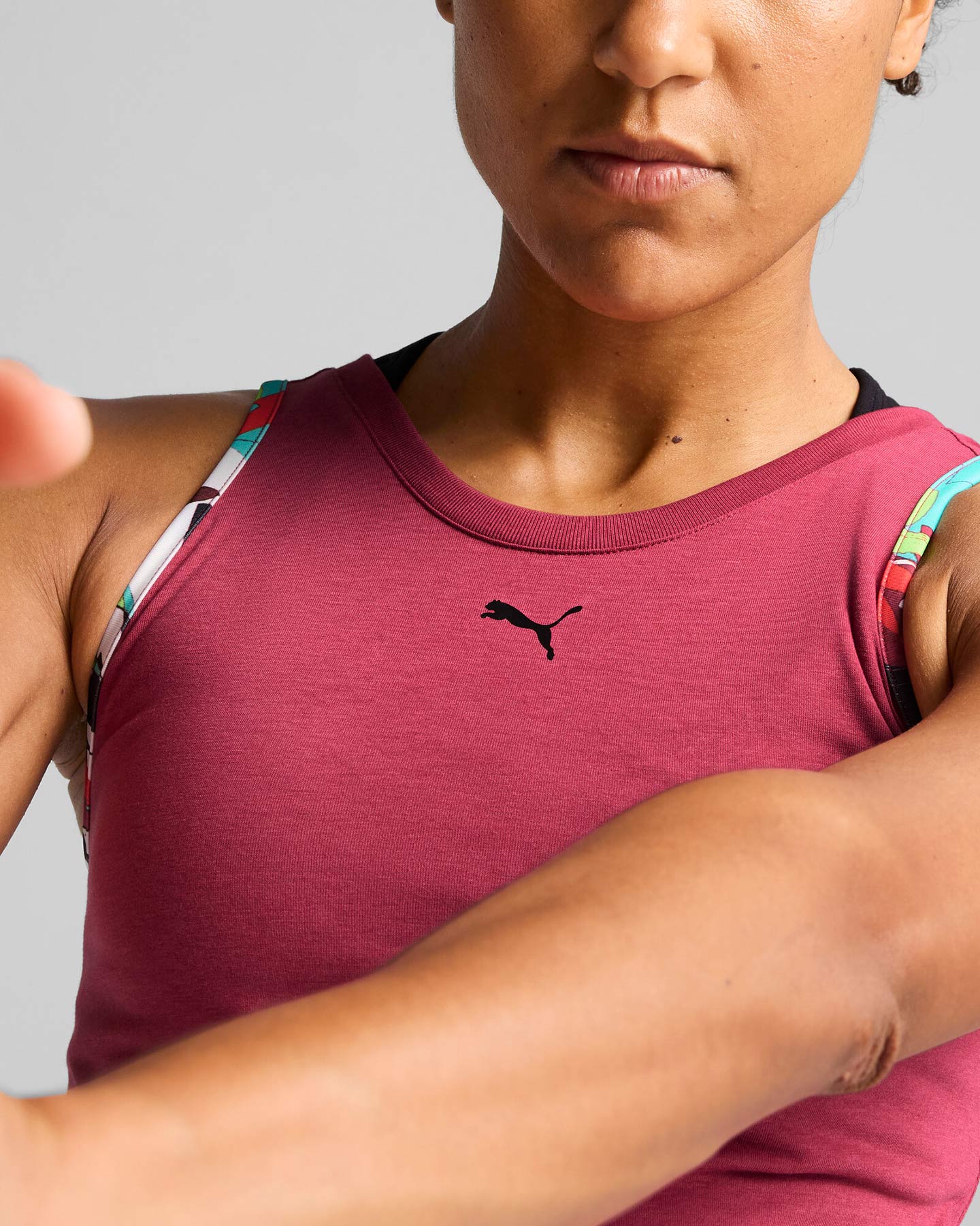 Canotta training PUMA CROP W - Marrone - 3 | Cisalfa Sport