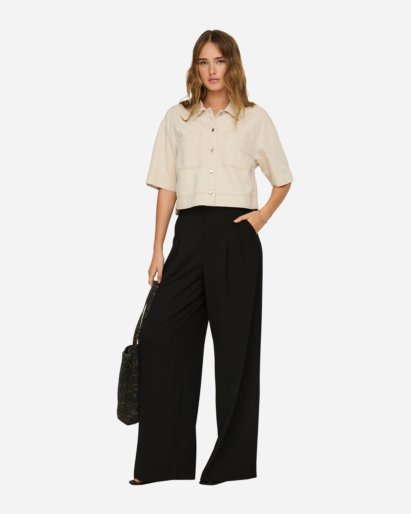 Camicia ONLY CLEO MAISA CROP W - Beige - 1 | Cisalfa Sport