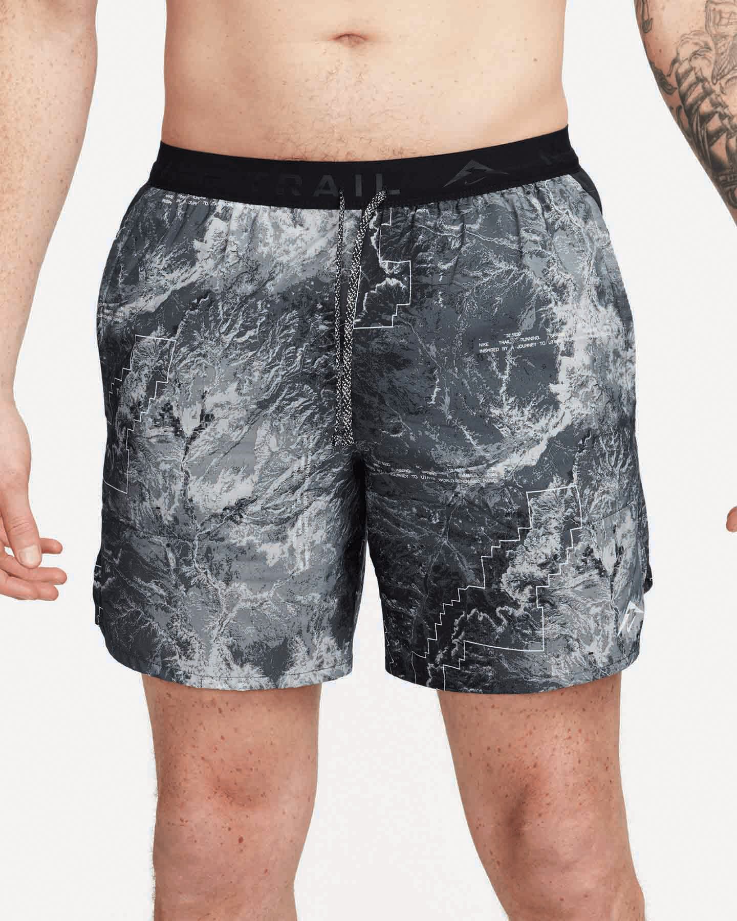 Short running NIKE DRI FIT STRIDE 7BF M - Grigio - 2 | Cisalfa Sport