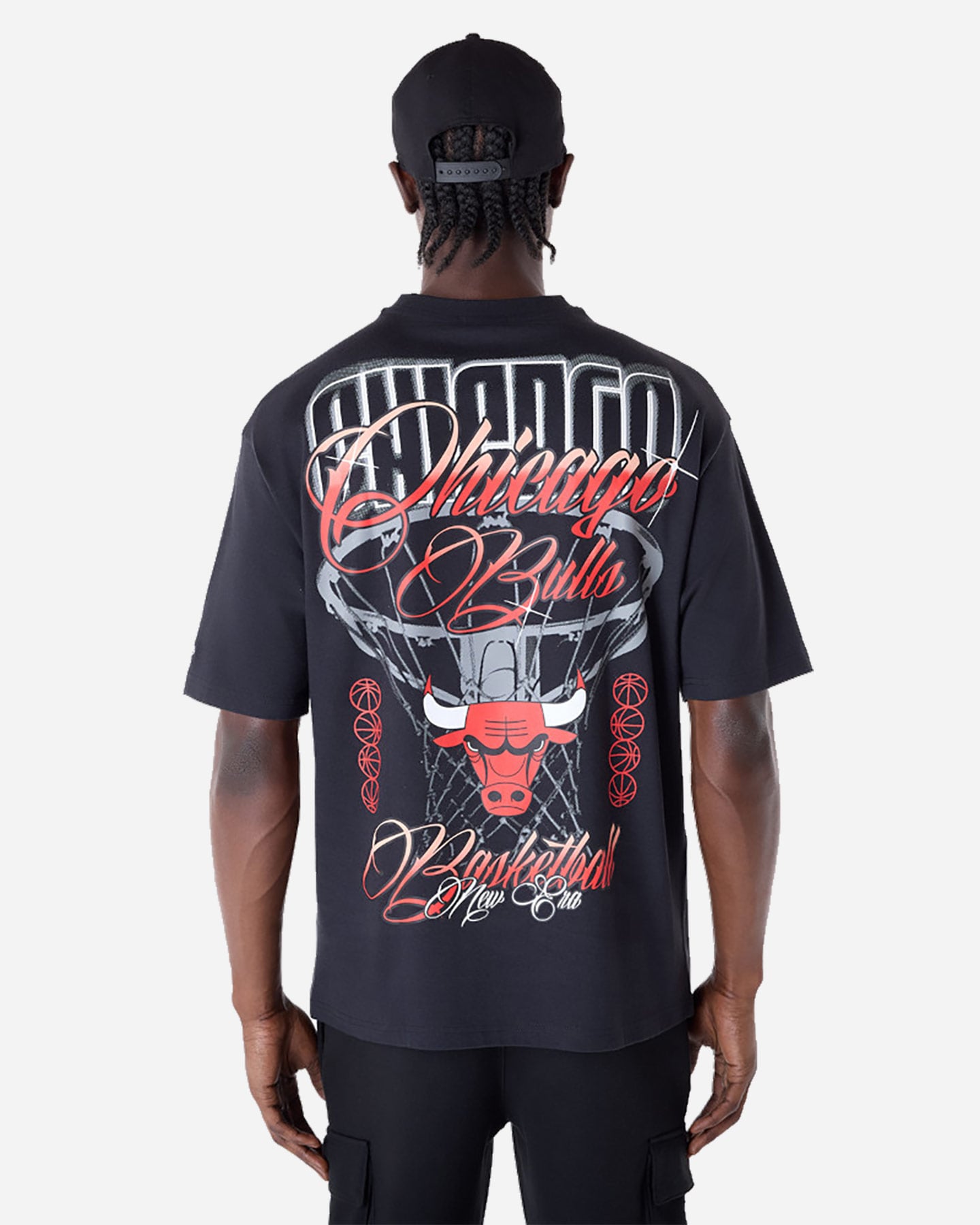 T shirt nba NEW ERA FONT GRAPHIC BULLS M - Nero - 1 | Cisalfa Sport