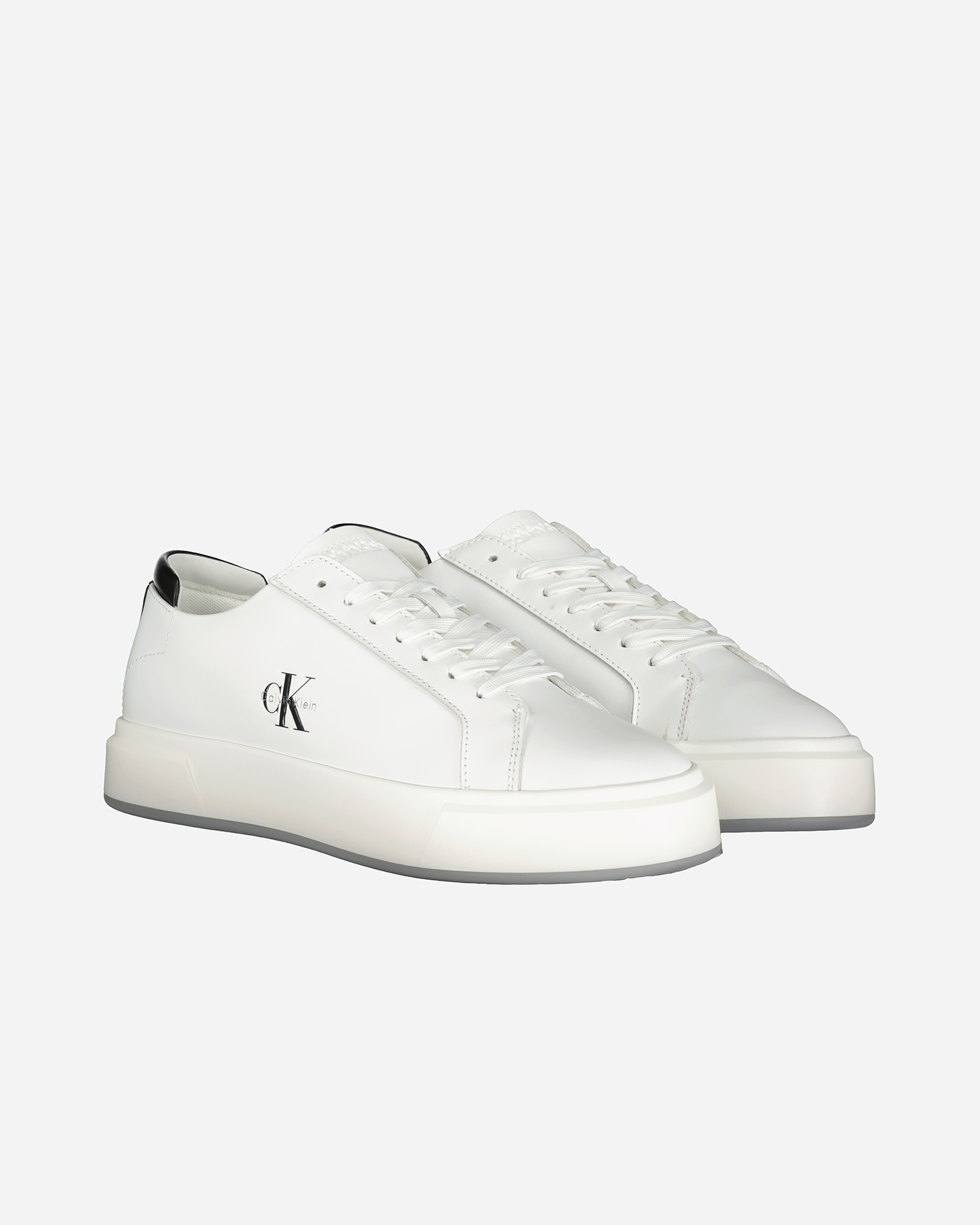 Scarpe sneakers CALVIN KLEIN JEANS BASKET CUPSOLE LACEUP LEATHER M - Bianco - 1 | Cisalfa Sport