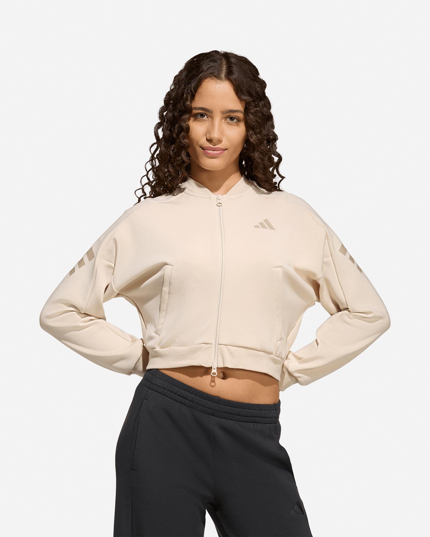 Felpa ADIDAS FUTURE ICONS 3STRIPES JR - Beige - 1 | Cisalfa Sport