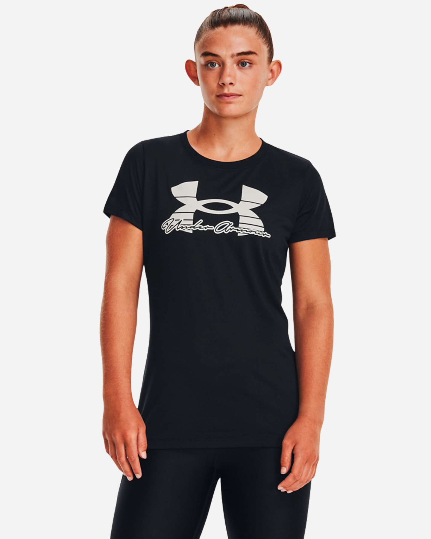 T-shirt training UNDER ARMOUR BIG LOGO W - Nero - 2 | Cisalfa Sport