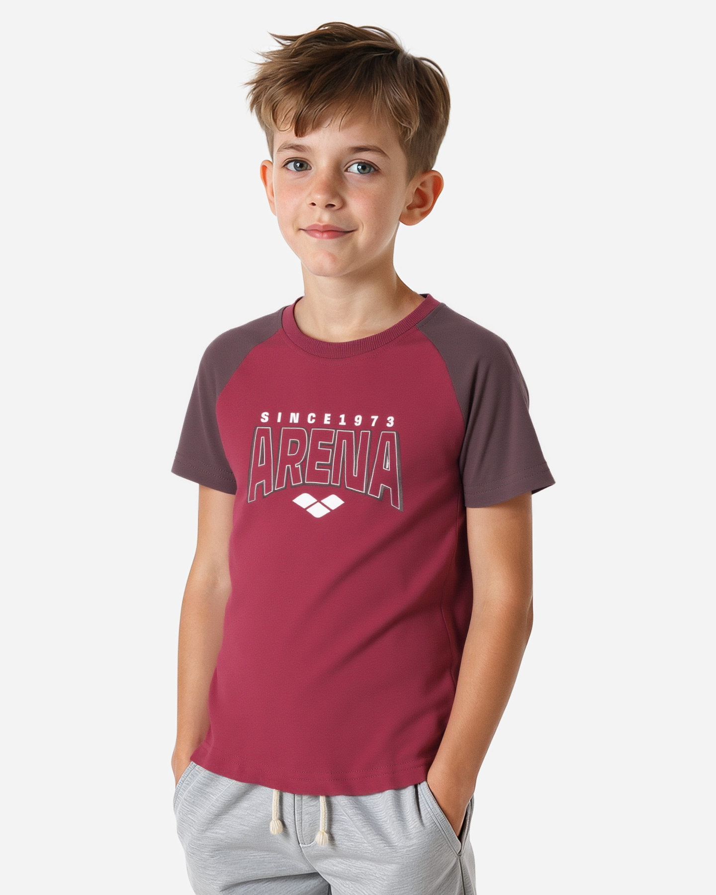 T-shirt ARENA ATHLETIC ESSENTIAL JR - Rosso - 3 | Cisalfa Sport
