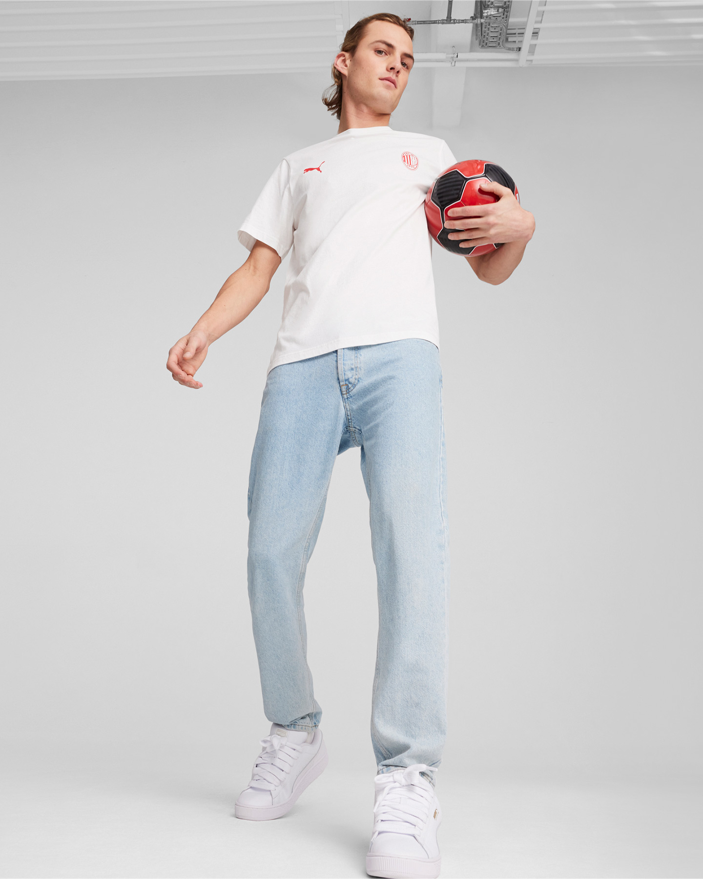 Abbigliamento calcio ufficiale PUMA MILAN ESSENTIALS M - Bianco - 4 | Cisalfa Sport