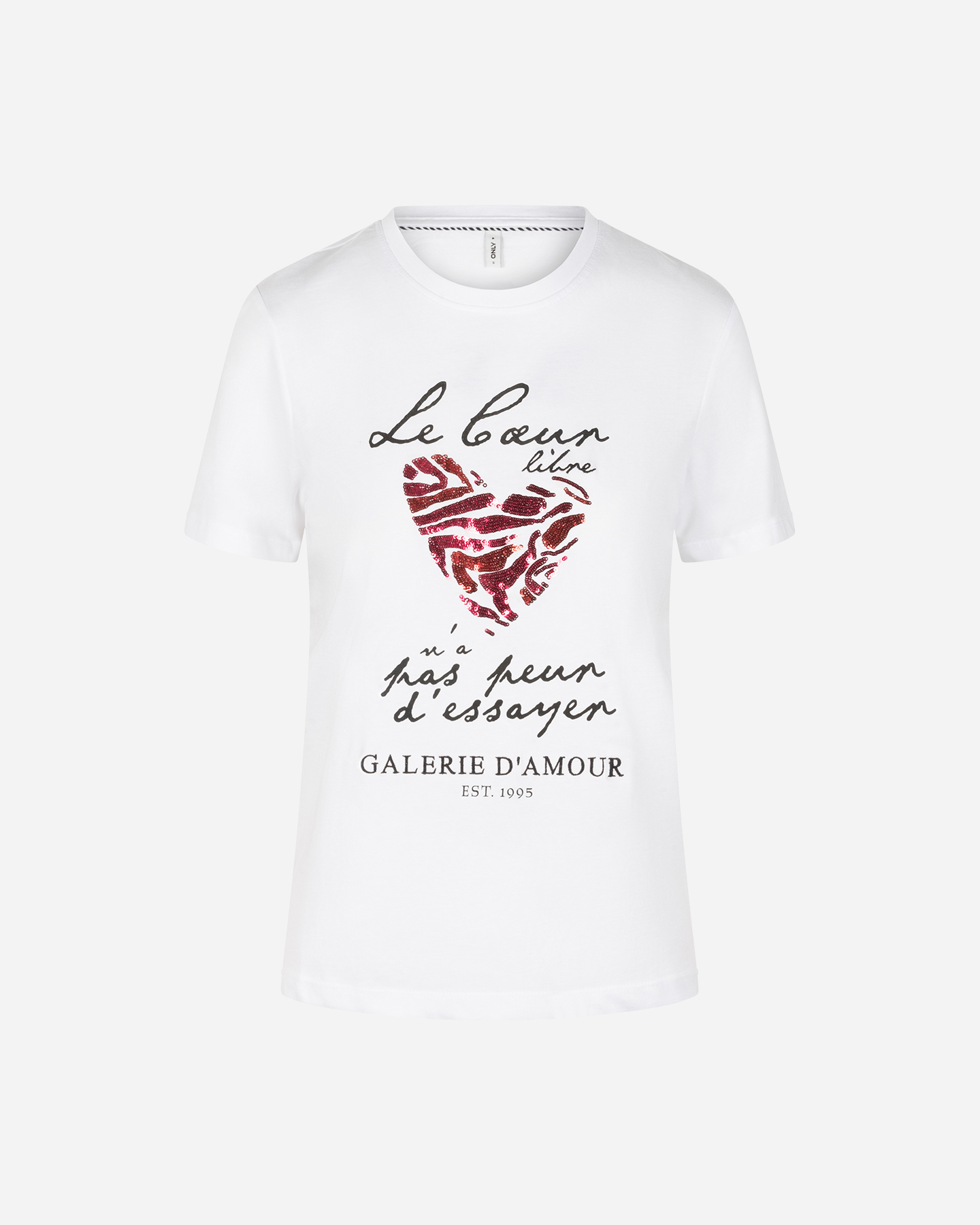T-shirt ONLY KITA CUORI W - Bianco - 0 | Cisalfa Sport