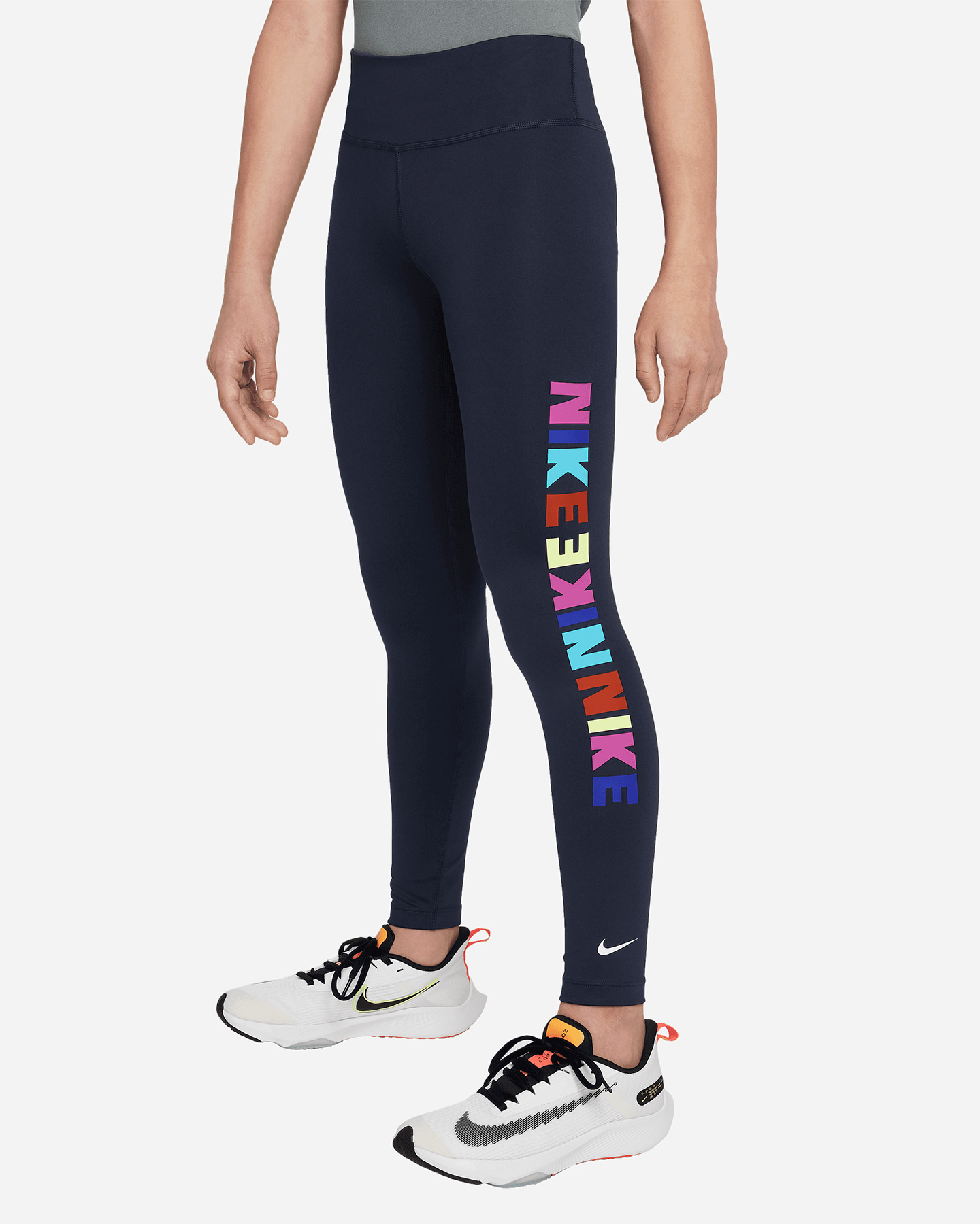 Leggings NIKE ONE LETTERING JR - Blu - 0 | Cisalfa Sport