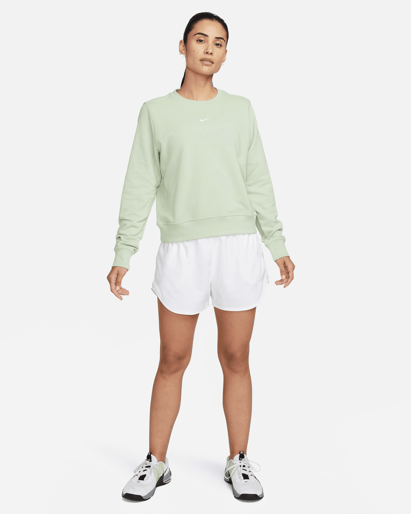 Felpa training NIKE DRI FIT SMALL LOGO W - Verde - 2 | Cisalfa Sport