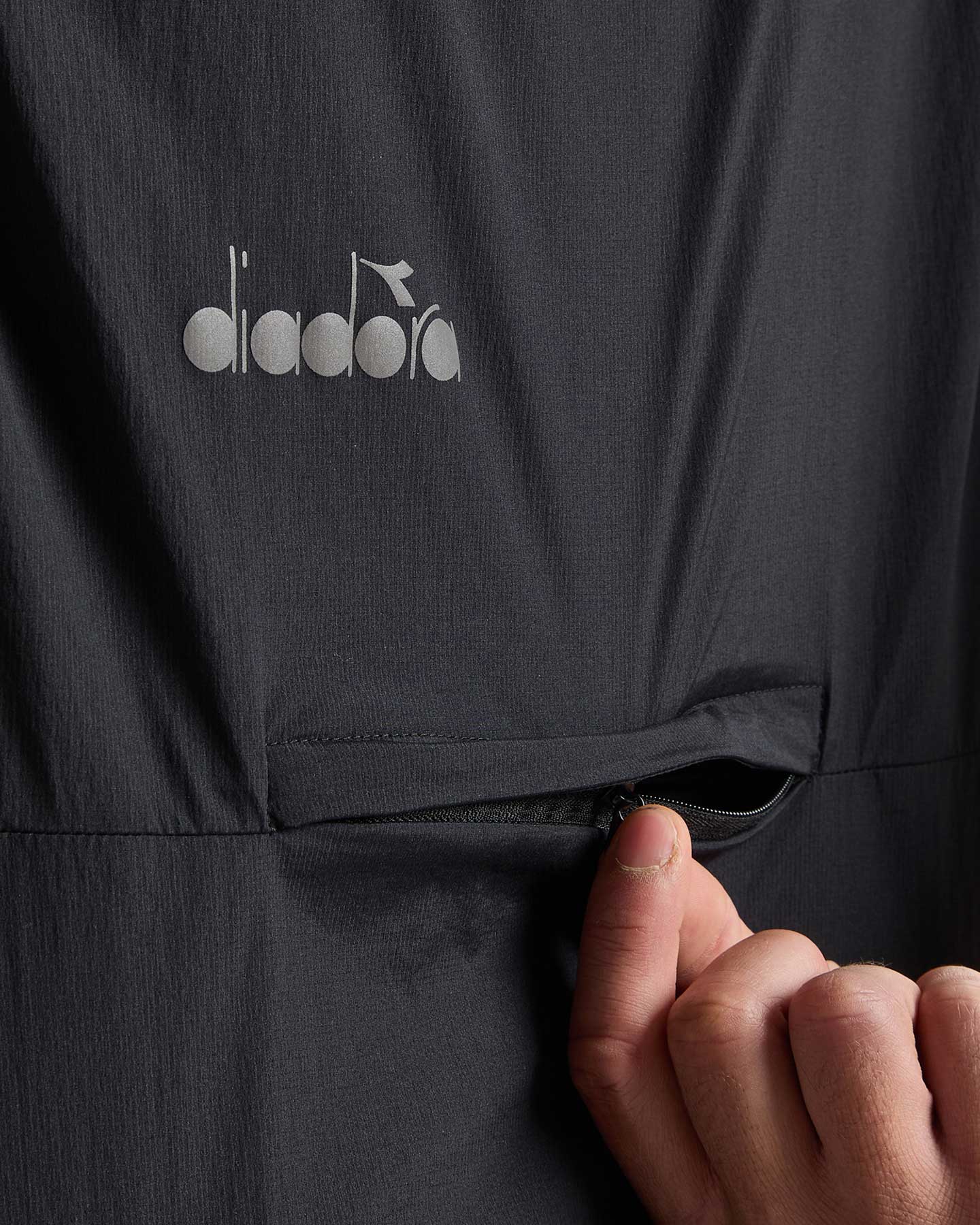 Giacca running DIADORA PACKABLE VEST M - Nero - 5 | Cisalfa Sport