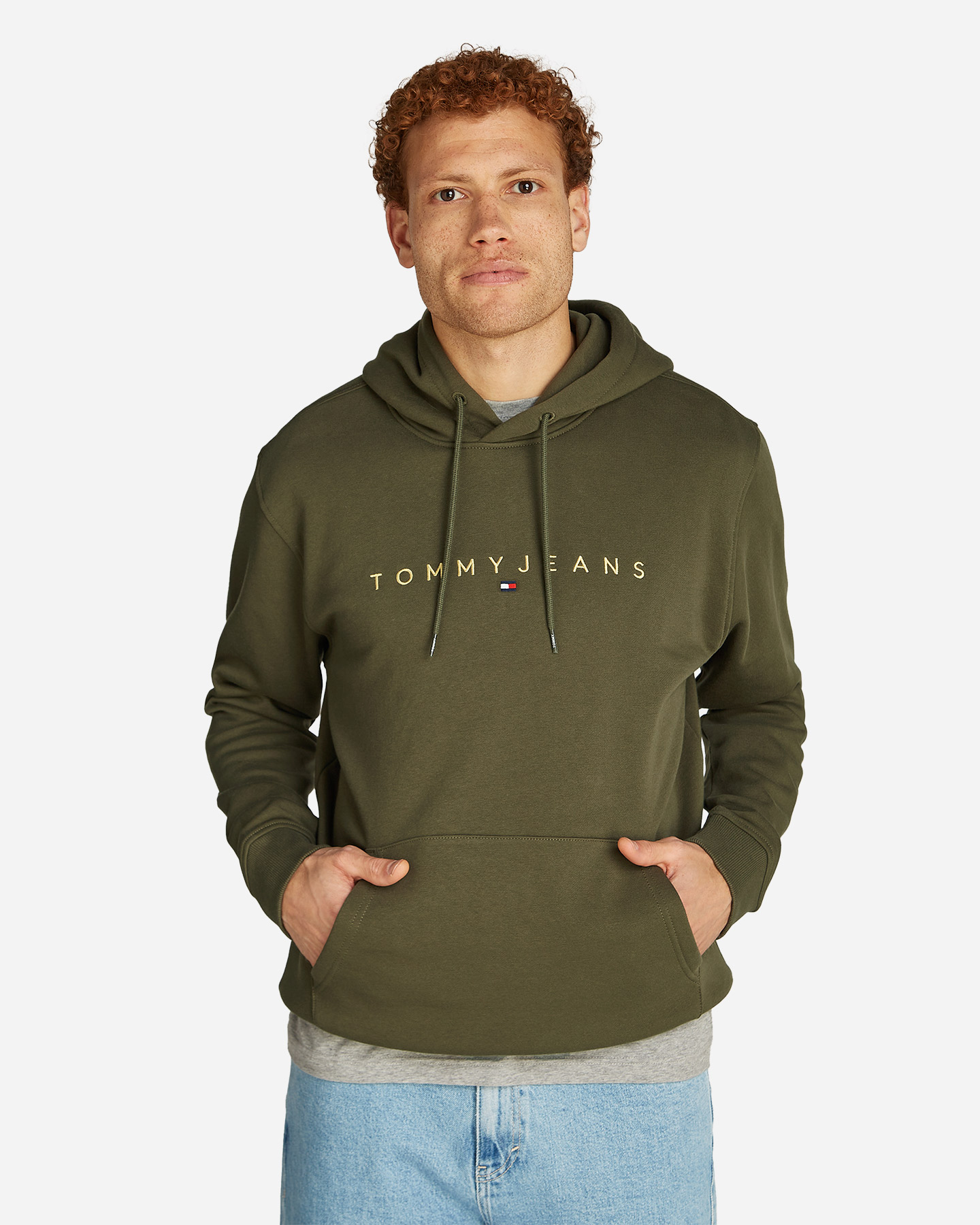 Felpa TOMMY HILFIGER LINEAR LOGO M - Verde - 2 | Cisalfa Sport