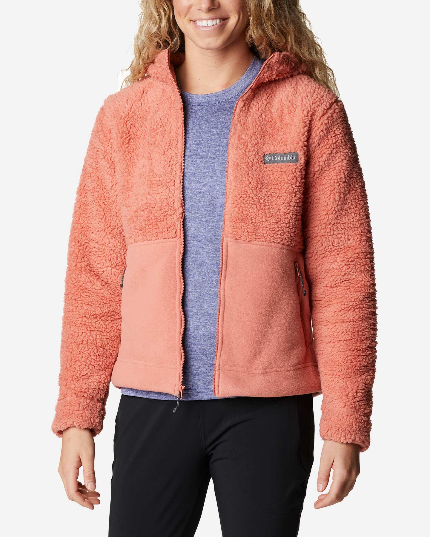 Felpa COLUMBIA FZ HYBRID SHERPA&PILE W - Rosso - 3 | Cisalfa Sport