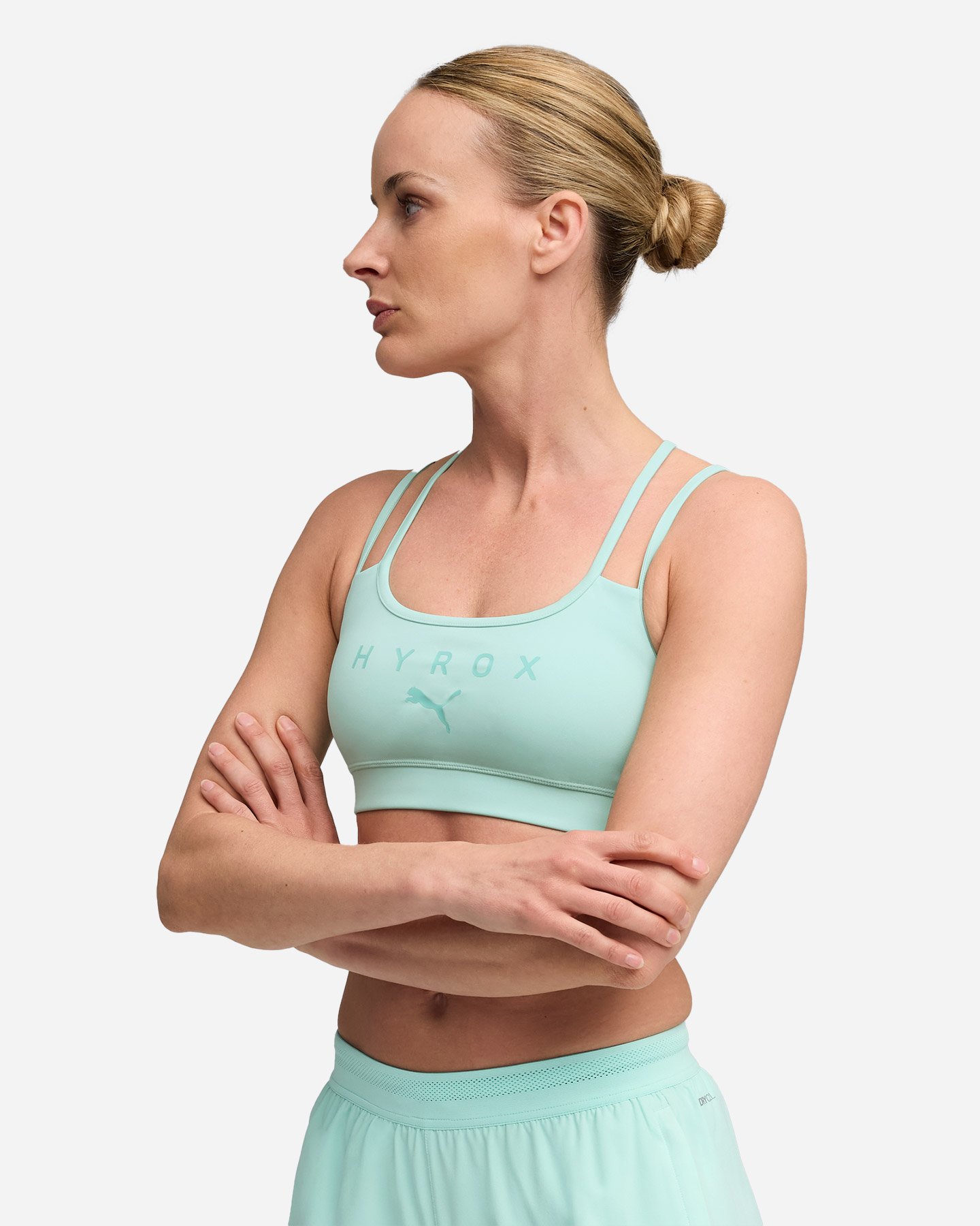 Bra training PUMA HYROX W - Azzurro - 2 | Cisalfa Sport