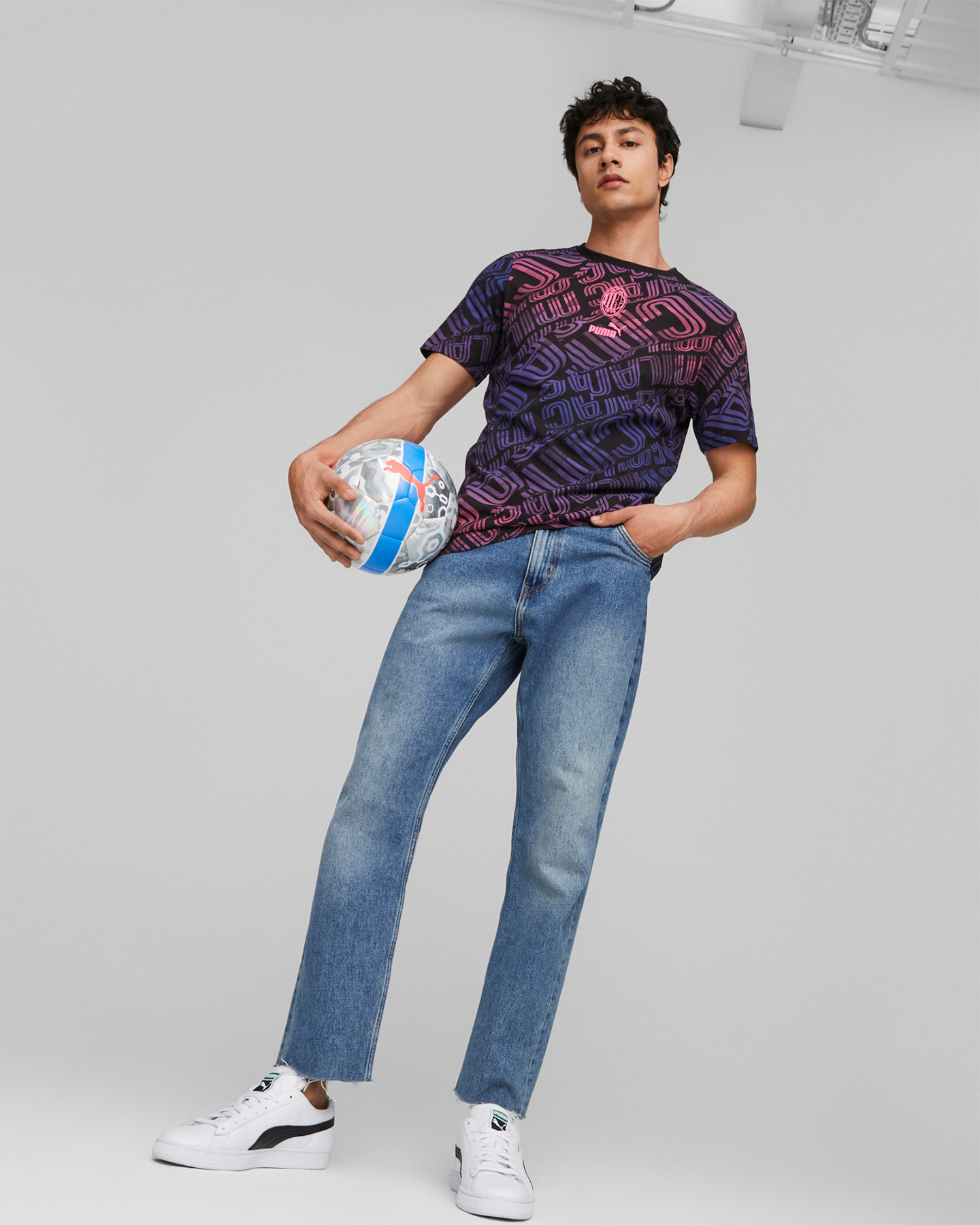 Abbigliamento calcio ufficiale PUMA MILAN CORE ALL OVER M - Nero - 4 | Cisalfa Sport