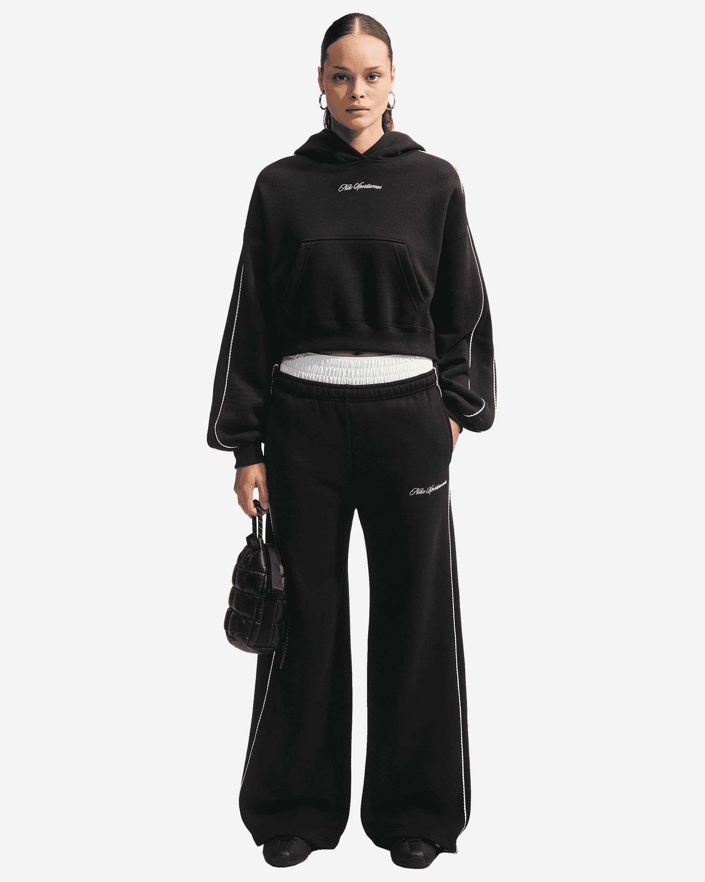 Felpa NIKE CROP SCLOP W - Nero - 2 | Cisalfa Sport