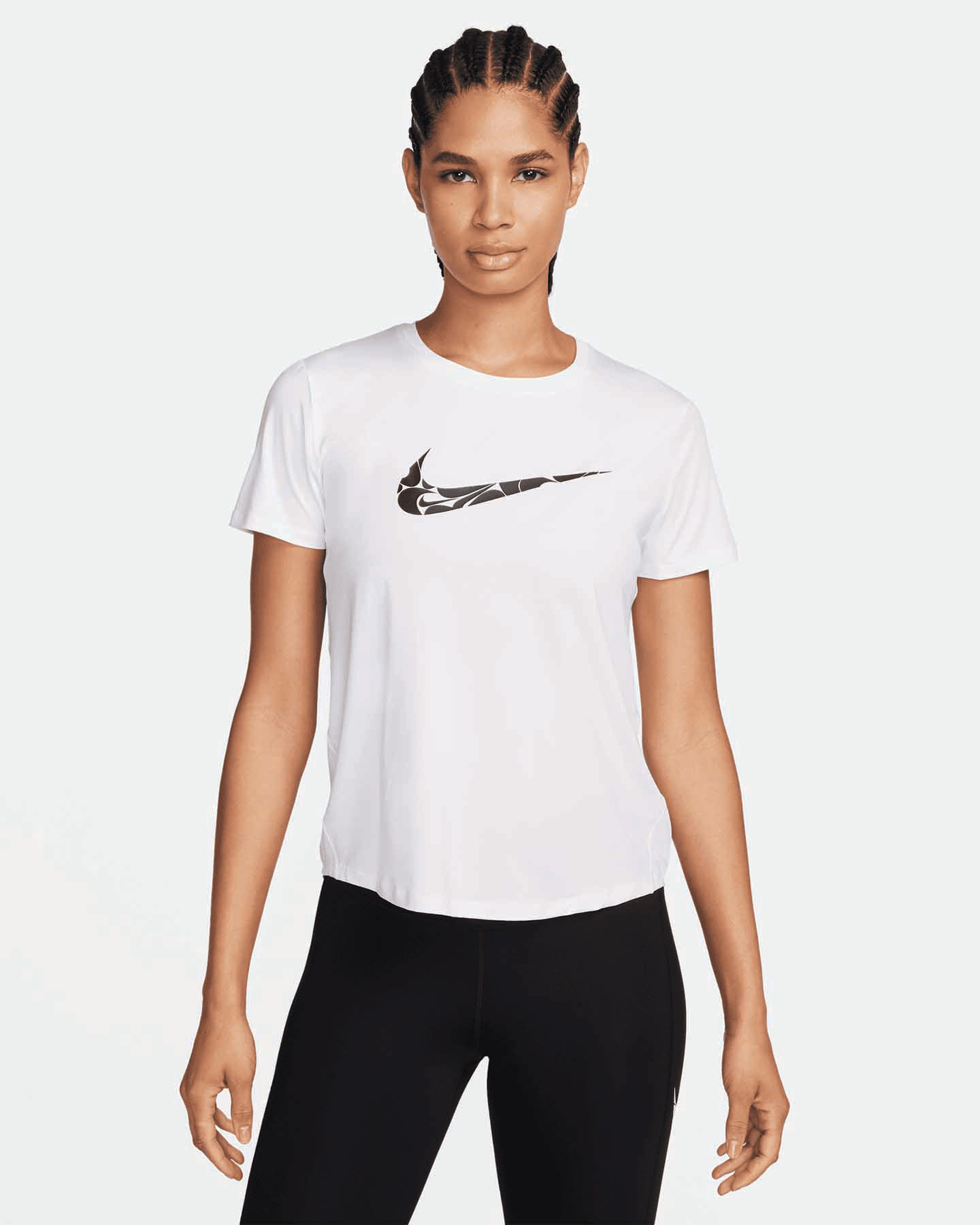 T-shirt running NIKE ONE SWOOSH W - Nero - 0 | Cisalfa Sport