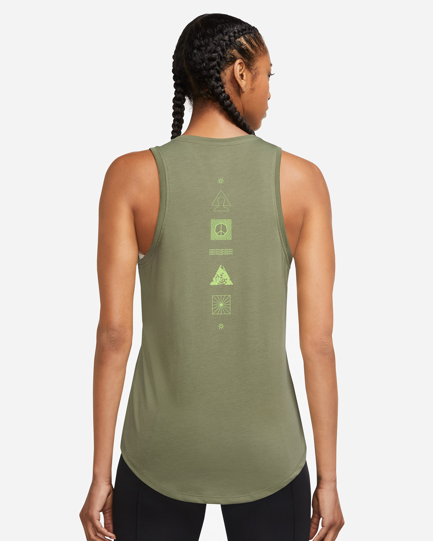 Canotta training NIKE DRI FIT YOGA W - Verde - 1 | Cisalfa Sport