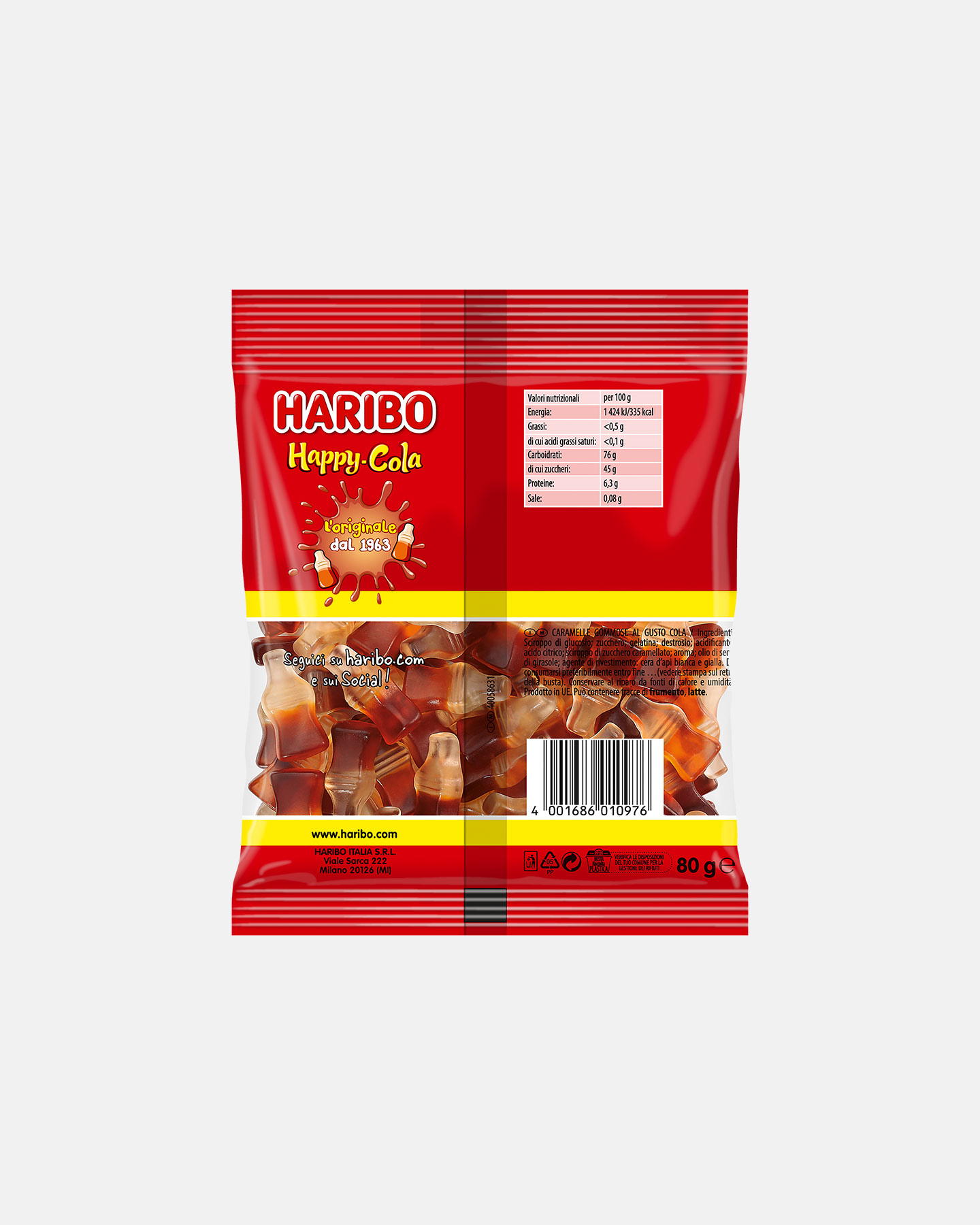 Energetico HARIBO HAPPY COLA 80 G  - Color mix - 1 | Cisalfa Sport
