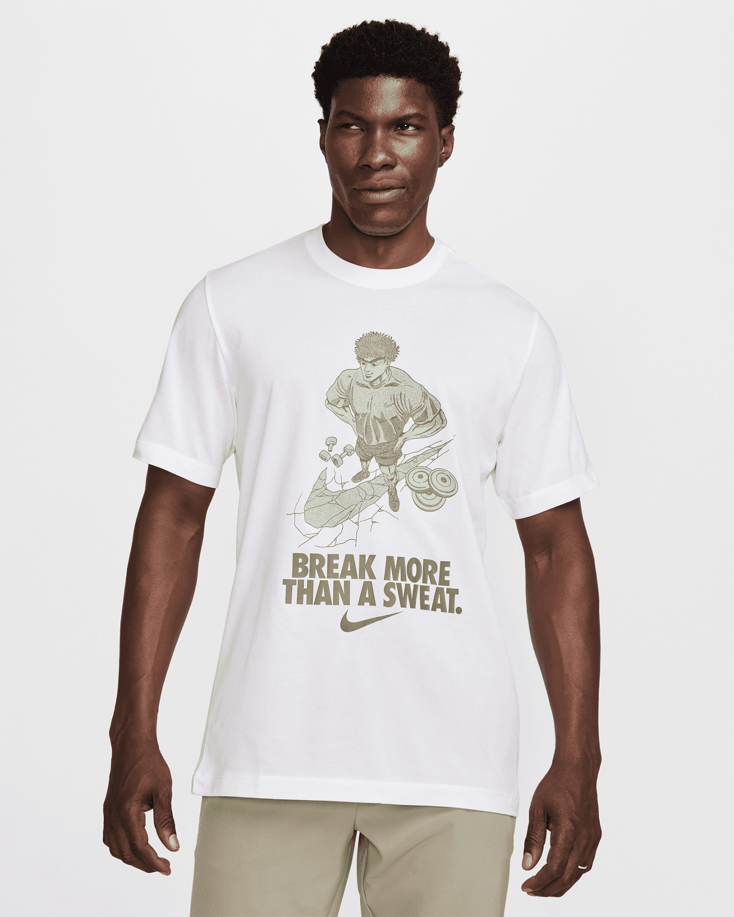 T-shirt training NIKE DRI FIT GRAPHIC M - Bianco - 0 | Cisalfa Sport