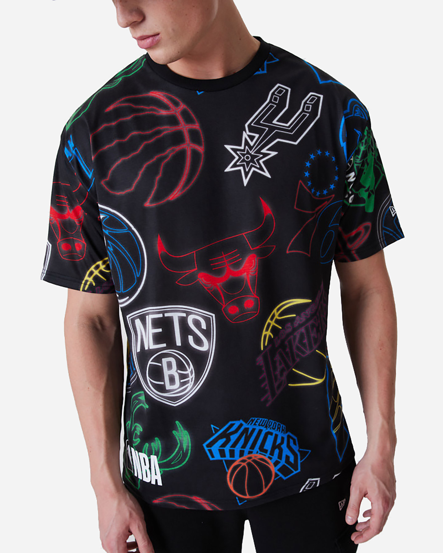 T-shirt NEW ERA NBA AOP NEON M - 1 | Cisalfa Sport