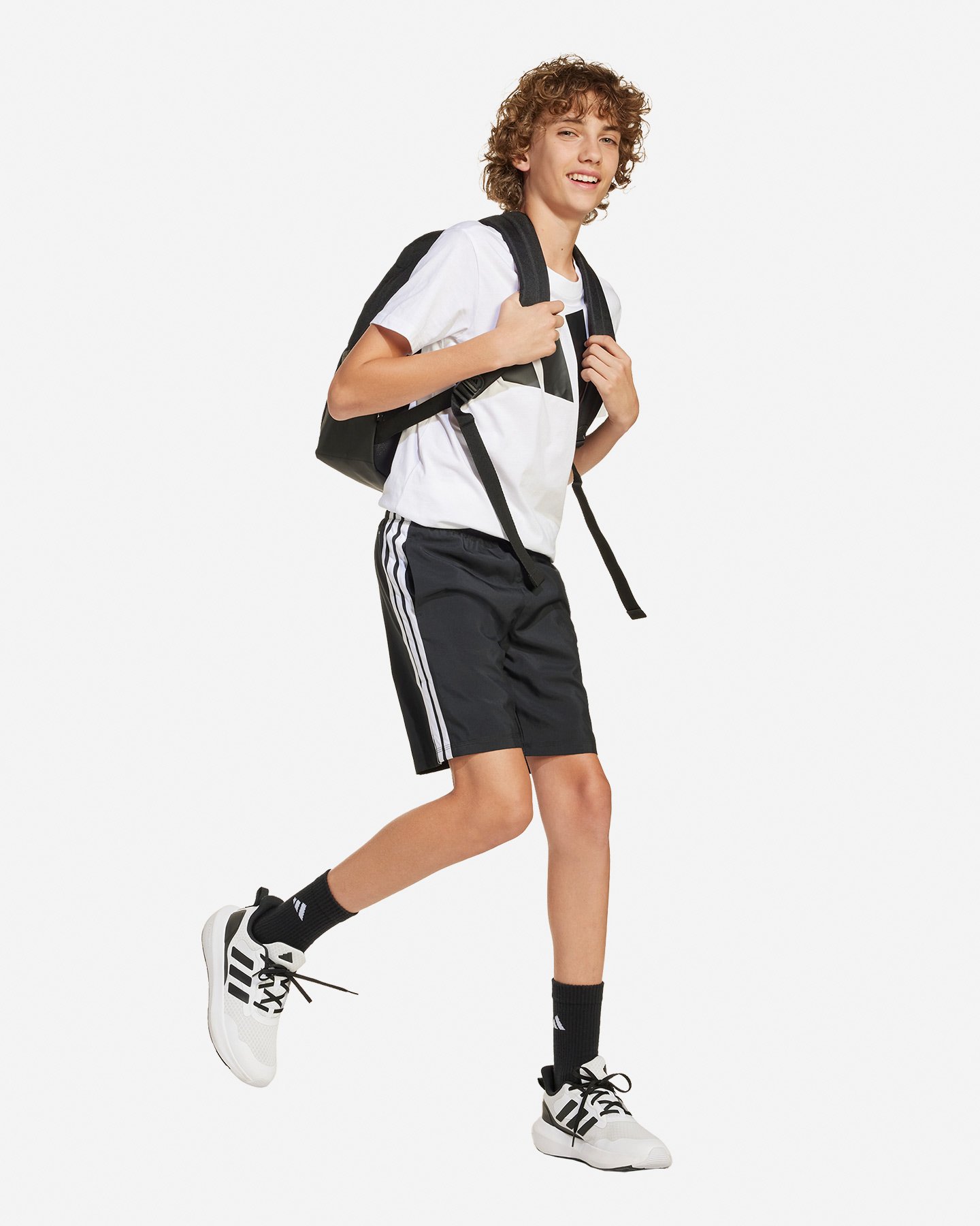 Pantaloncini ADIDAS 3STRIPES JR - Nero - 3 | Cisalfa Sport