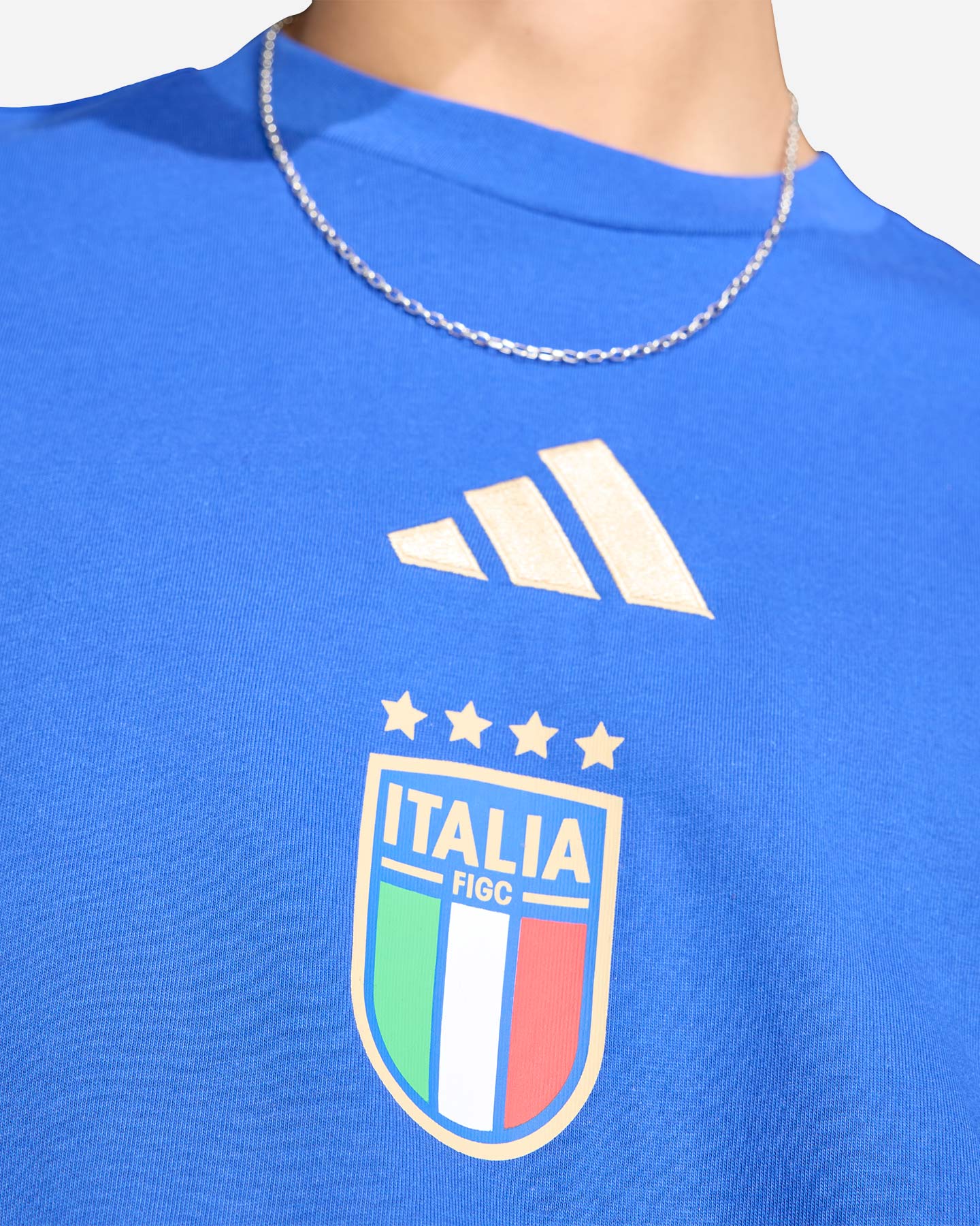 Abbigliamento calcio ufficiale ADIDAS ITALIA FIGC DNA M - Blu - 4 | Cisalfa Sport