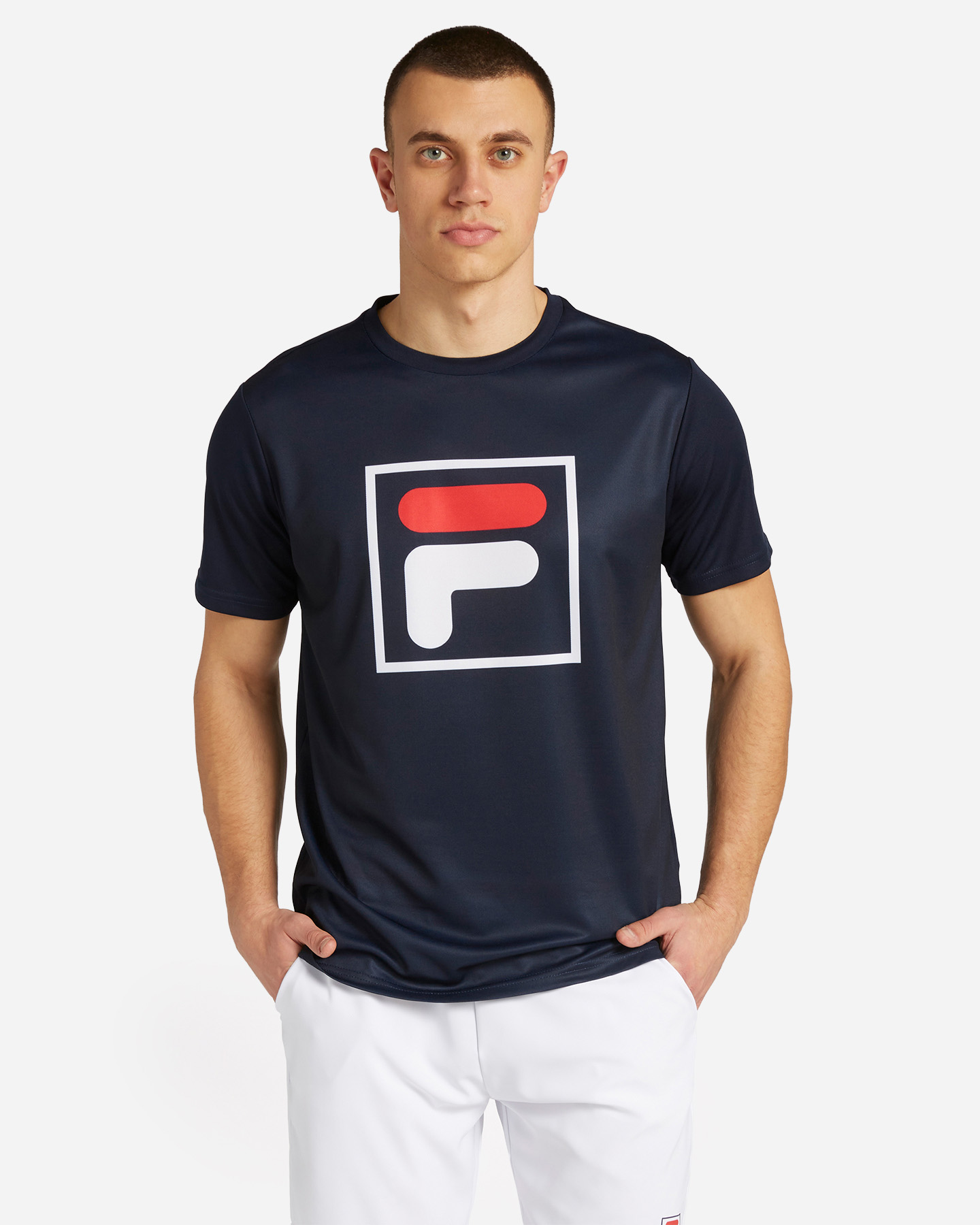 T-shirt tennis FILA BASIC F-BOX M - Blu - 0 | Cisalfa Sport