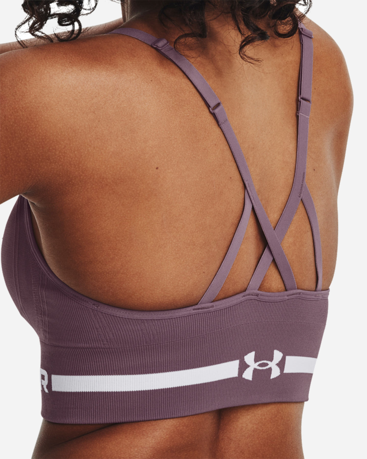 Bra training UNDER ARMOUR SEAMLESS LOGO W - Viola - 3 | Cisalfa Sport