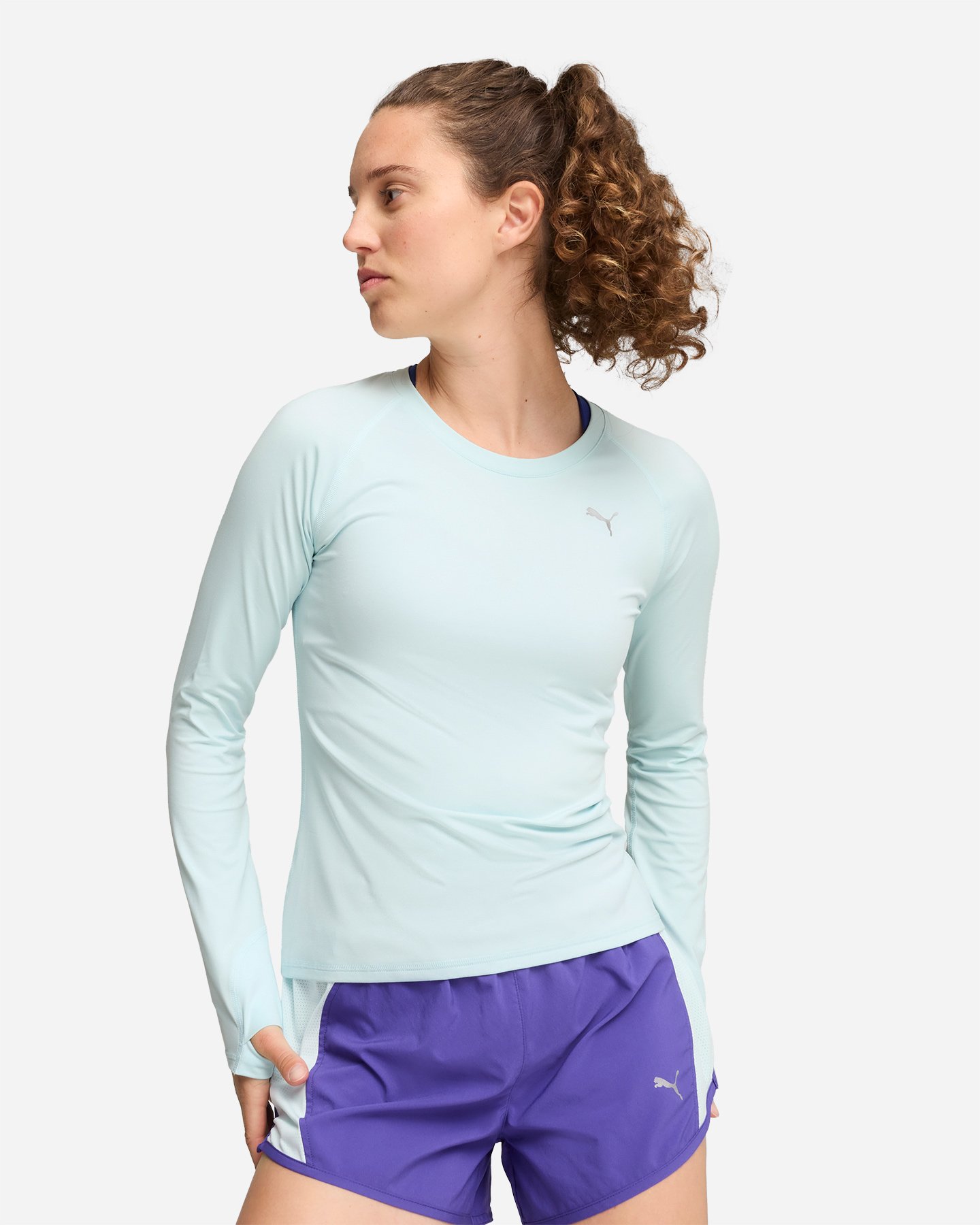 Maglia running PUMA CLOUDSPUN W - Azzurro - 2 | Cisalfa Sport