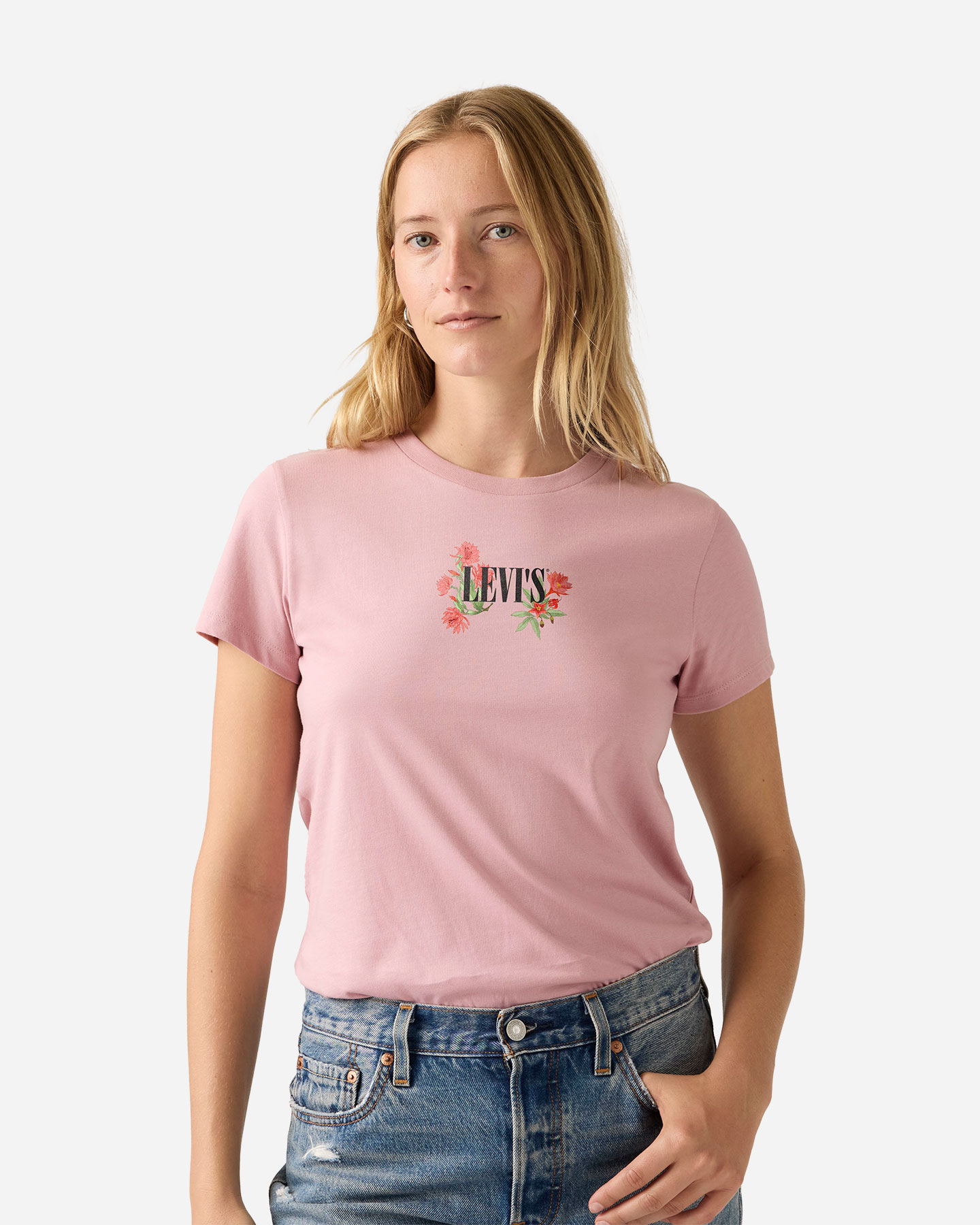 T-shirt LEVI'S BATWING FLOWERS W - Rosa - 3 | Cisalfa Sport