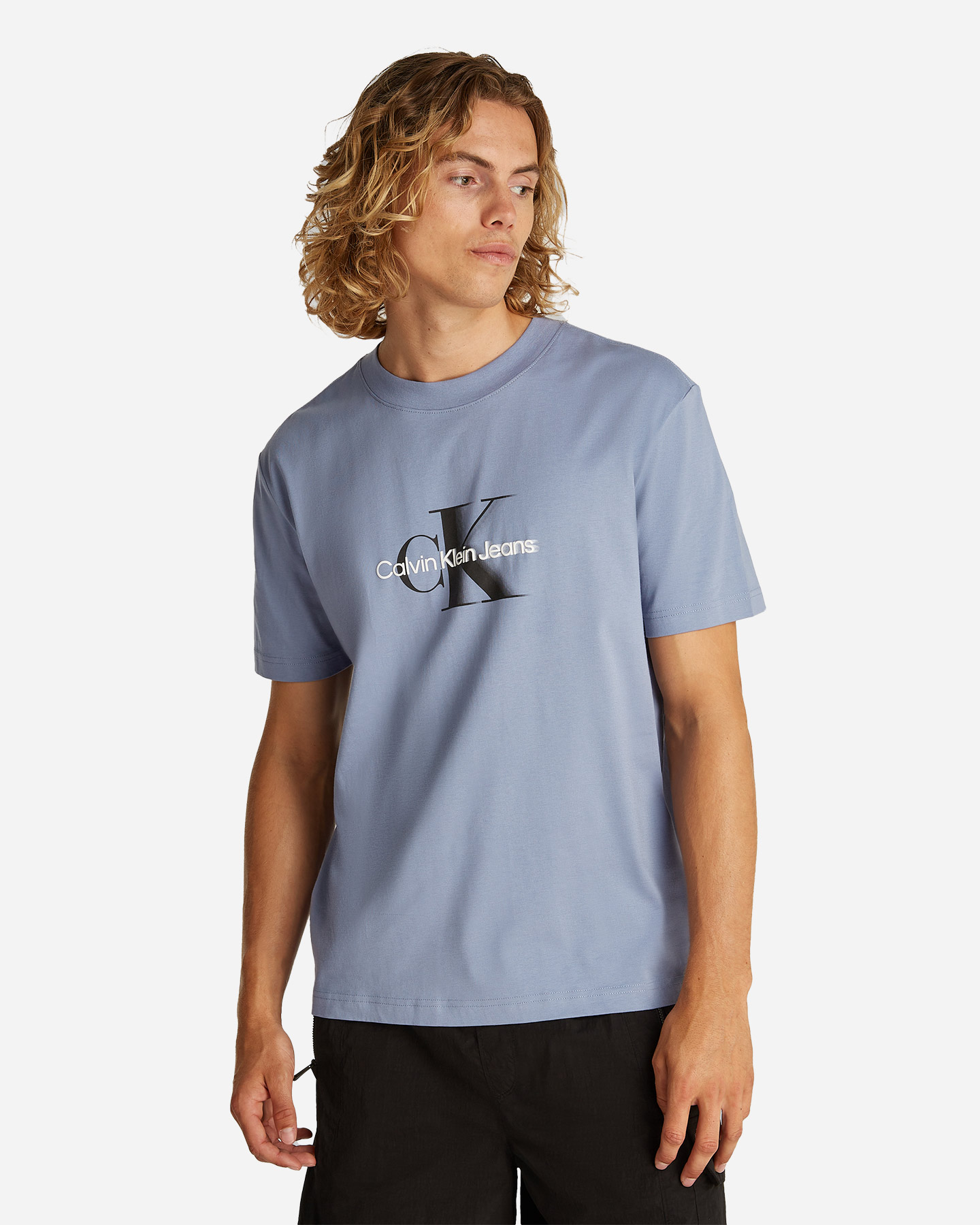 T-shirt CALVIN KLEIN JEANS MONOLOGO SHIFT M - Blu - 2 | Cisalfa Sport