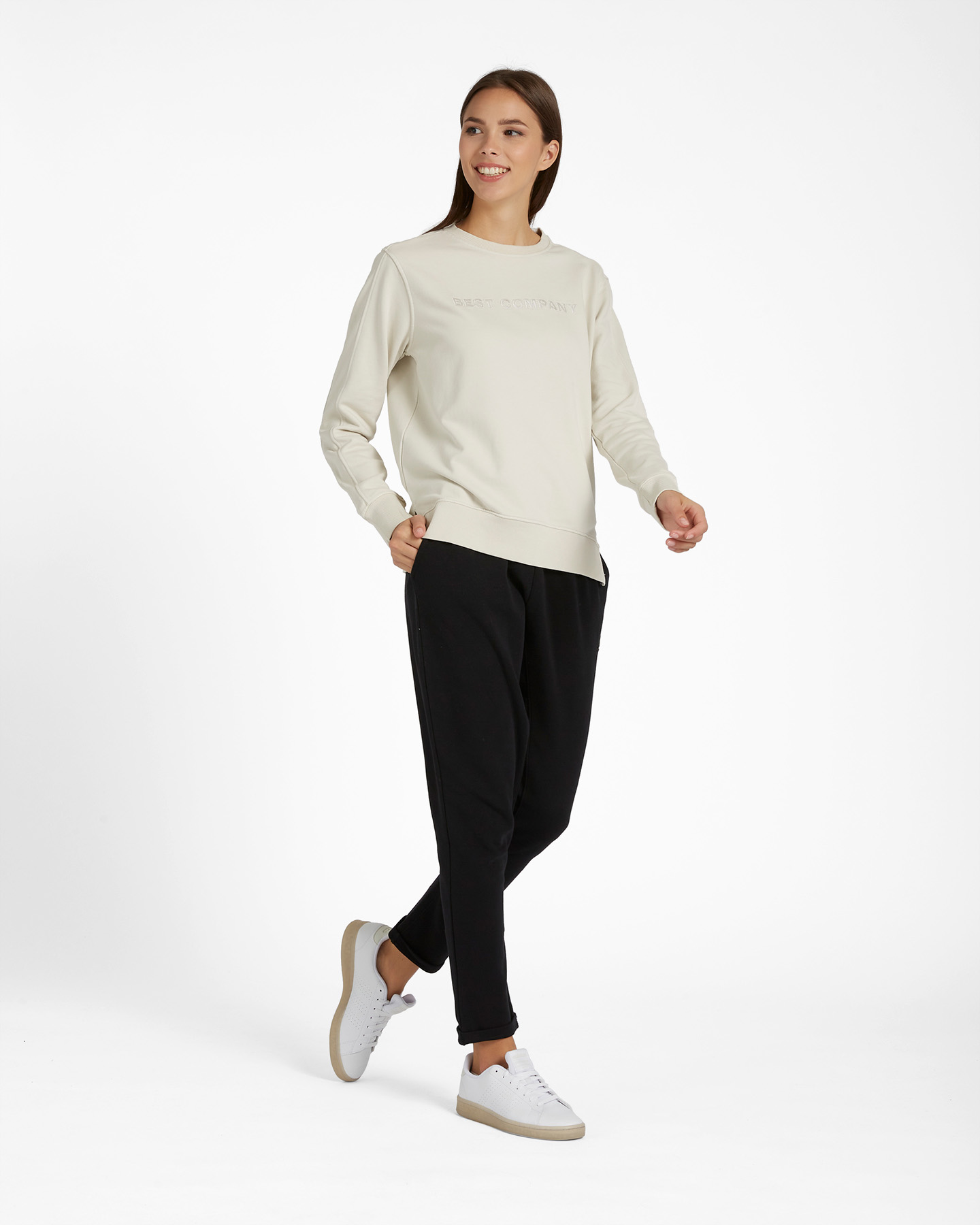 Felpa BEST COMPANY LOGO W - Bianco - 3 | Cisalfa Sport