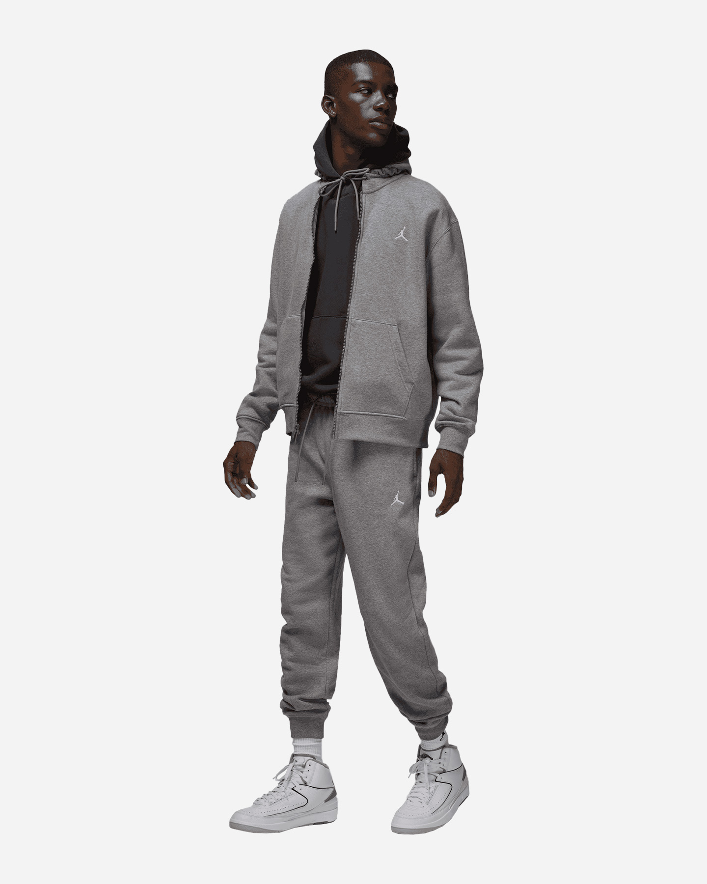 Pantalone NIKE FLC BROOKLYN JORDAN M - Grigio - 2 | Cisalfa Sport