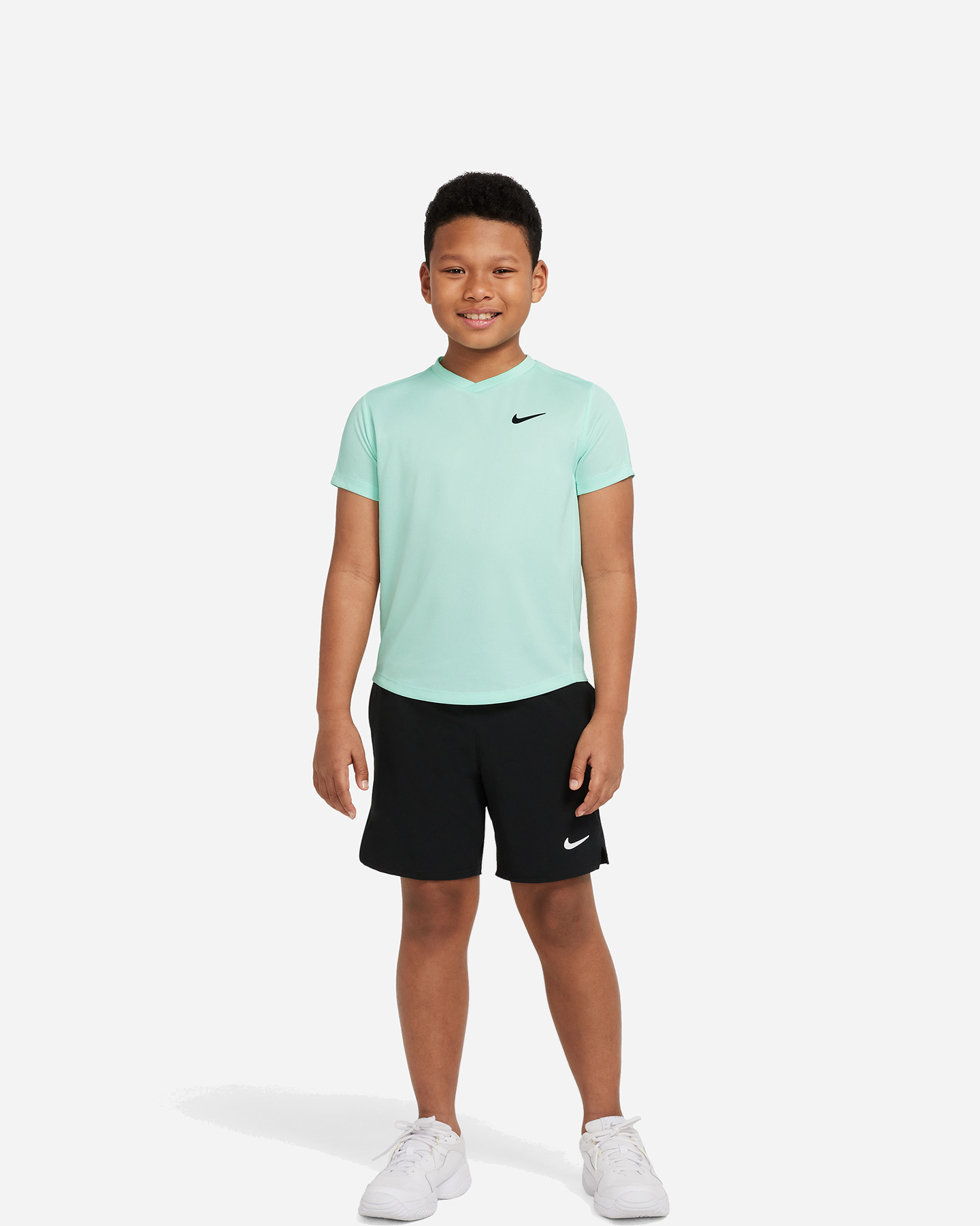 Maglia tennis NIKE VICTORY MINT JR - Verde - 3 | Cisalfa Sport