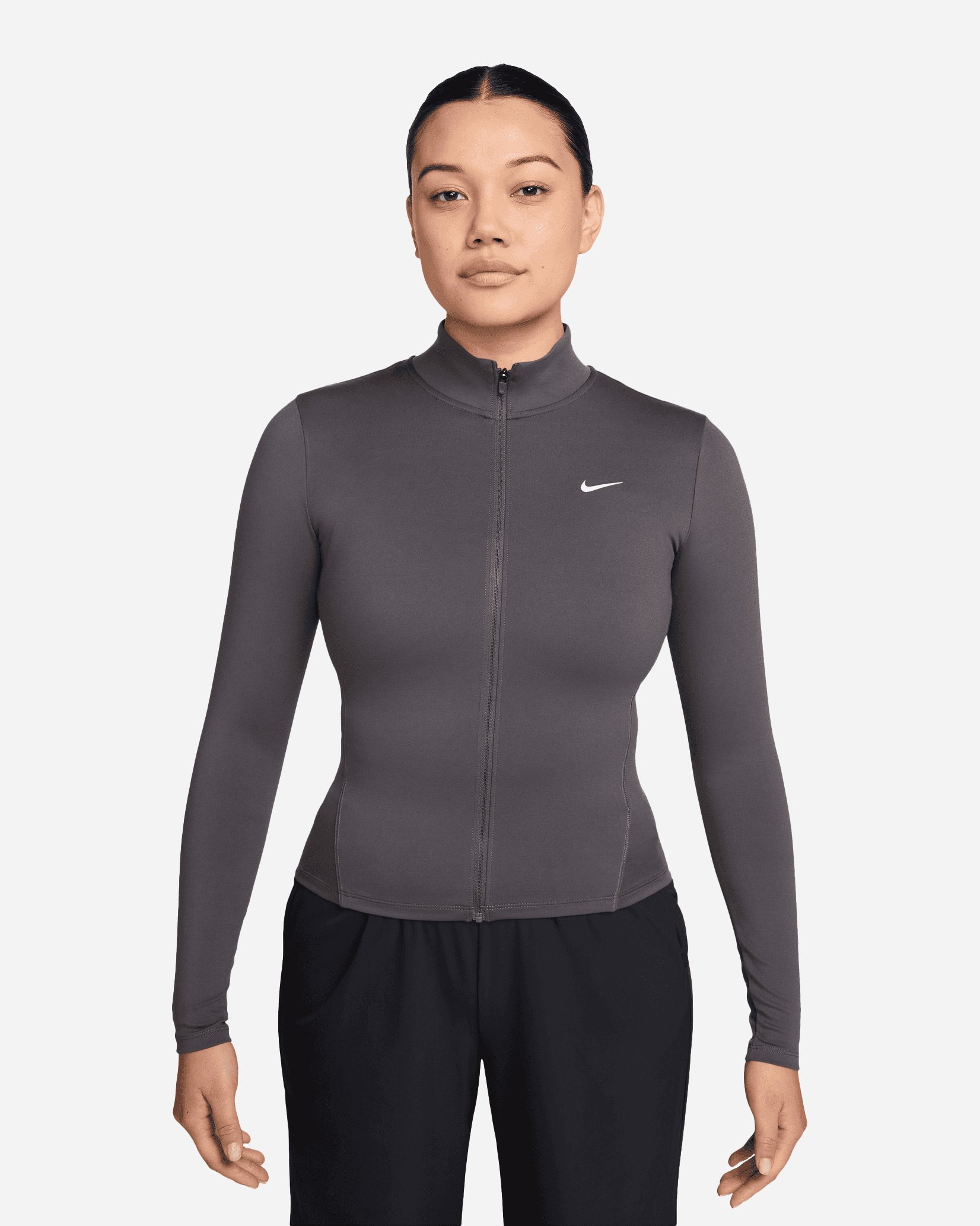 Felpa training NIKE DRI FIT SMALL LOGO W - Grigio - 0 | Cisalfa Sport