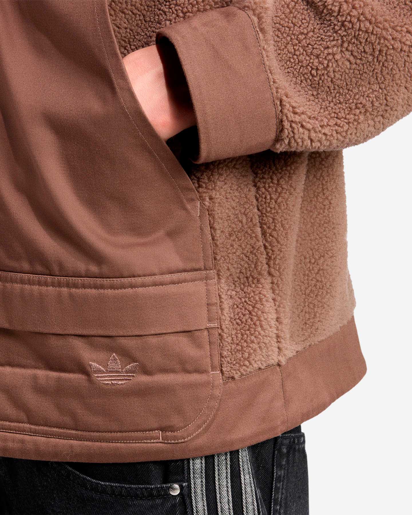 Felpa ADIDAS SHERPA M - Marrone - 5 | Cisalfa Sport