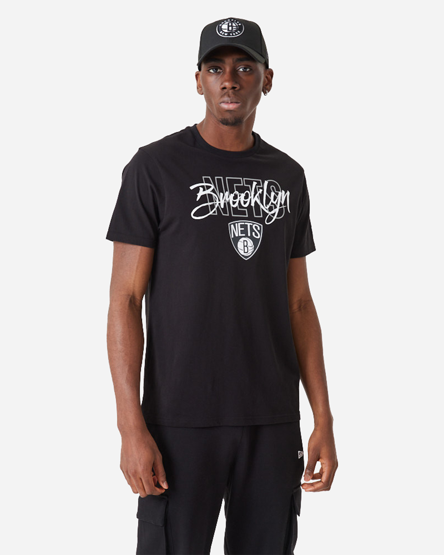 T-shirt NEW ERA SCRIPT BROOKLYN NET  - Nero - 0 | Cisalfa Sport
