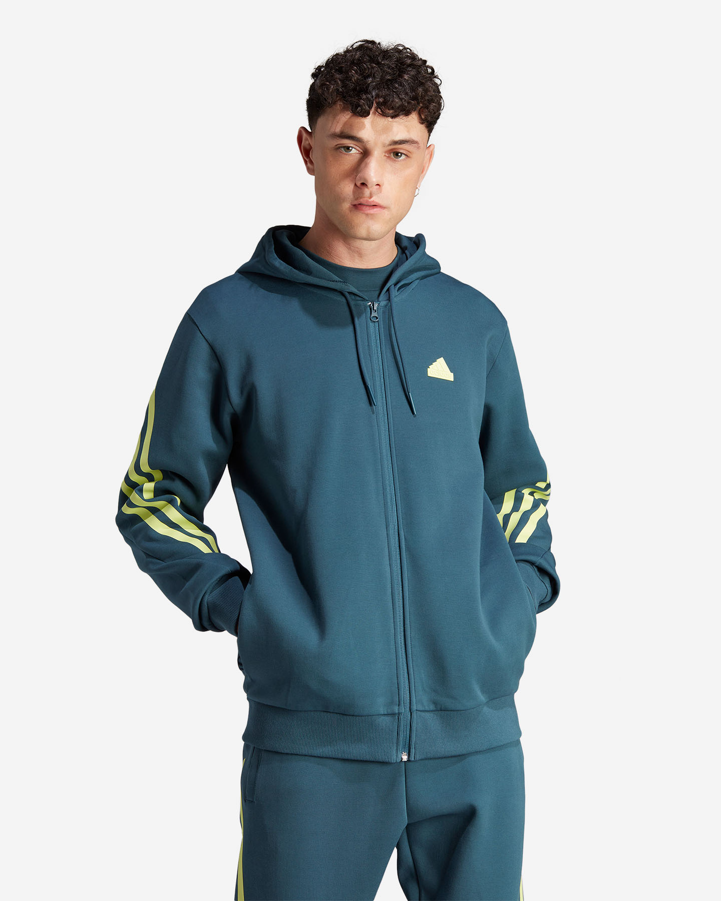Felpa ADIDAS 3 STRIPES M - Verde - 1 | Cisalfa Sport