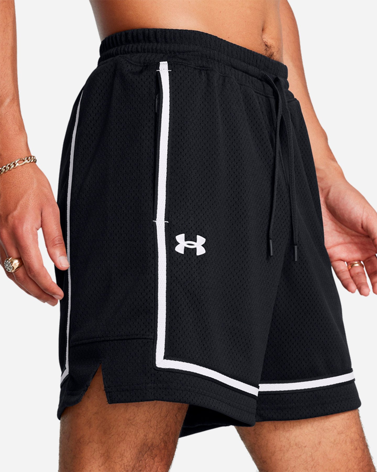 Pantaloncini basket UNDER ARMOUR COURT M - Nero - 5 | Cisalfa Sport