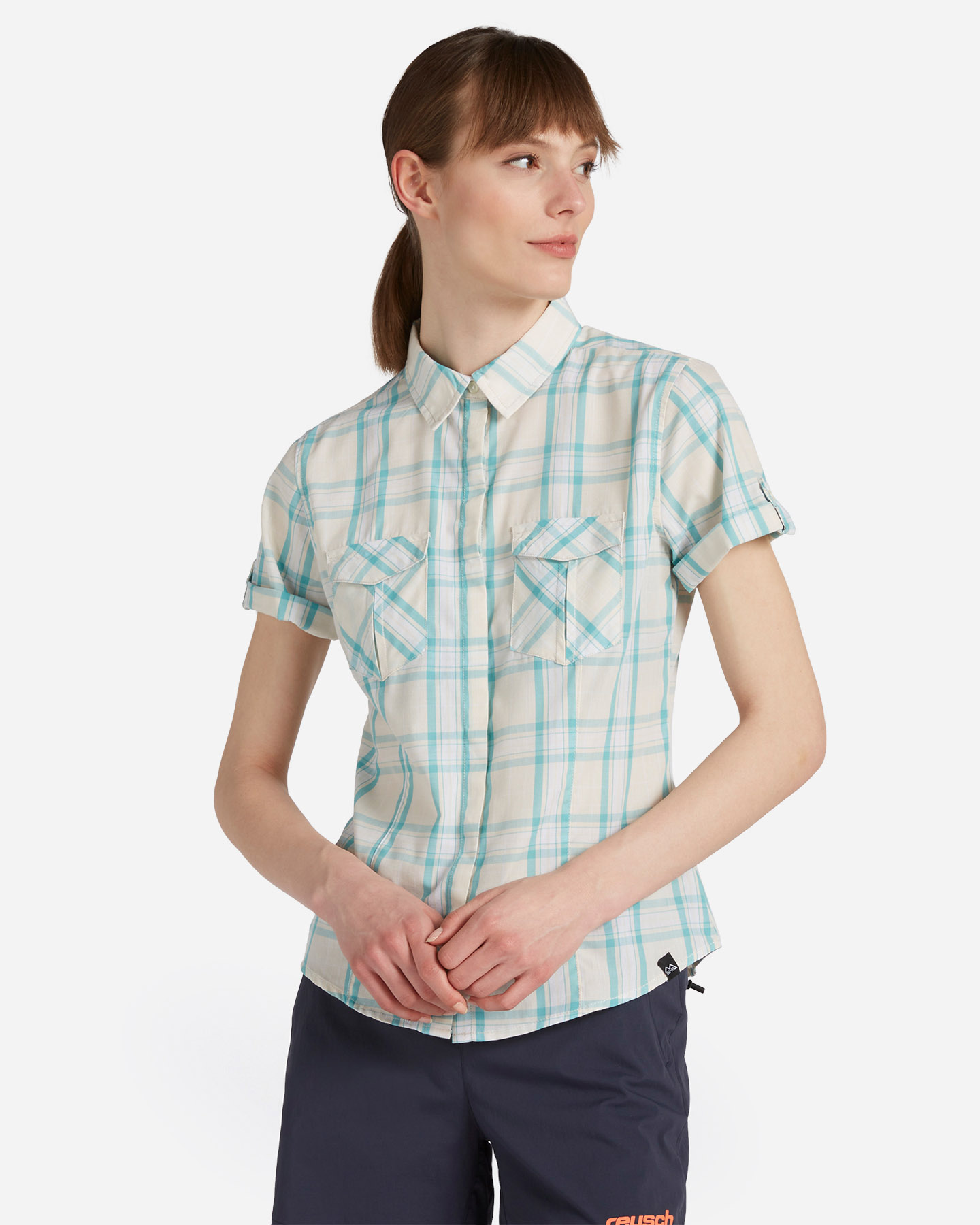 Camicia 8848 ROLL-UP CHECK W - Bianco - 0 | Cisalfa Sport